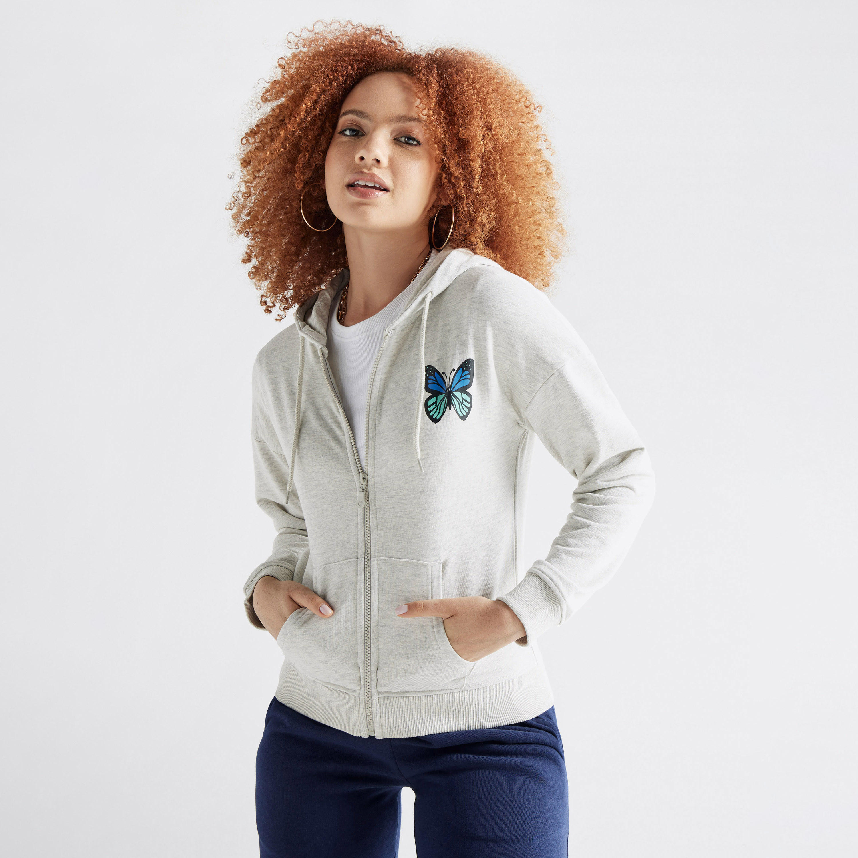 هودي بسحاب وطبعات فراشة وأكمام طويلة وجيب كنغر-women-winterwear-hoodiesandsweatshirts-hoodies-image-1