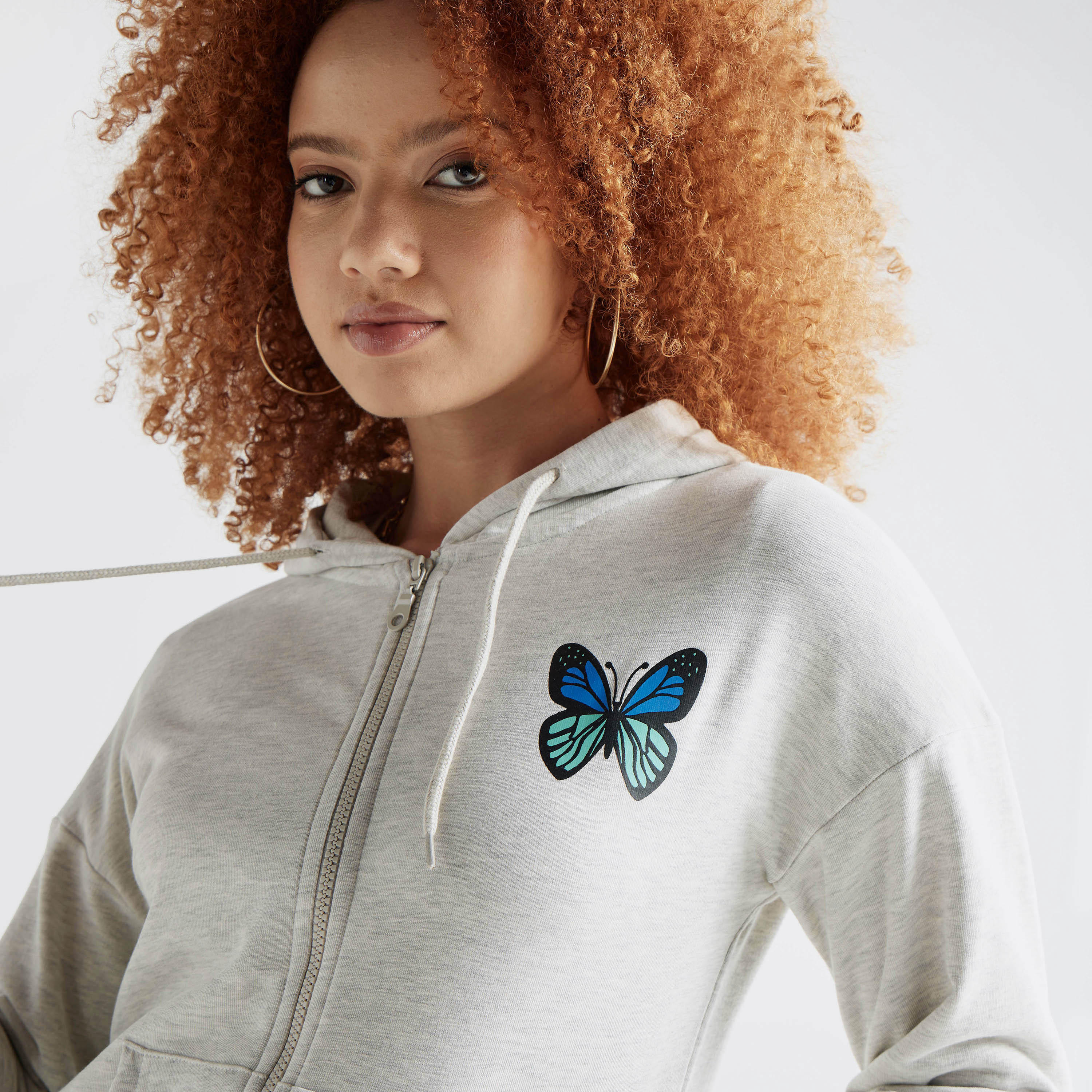 هودي بسحاب وطبعات فراشة وأكمام طويلة وجيب كنغر-women-winterwear-hoodiesandsweatshirts-hoodies-image-4