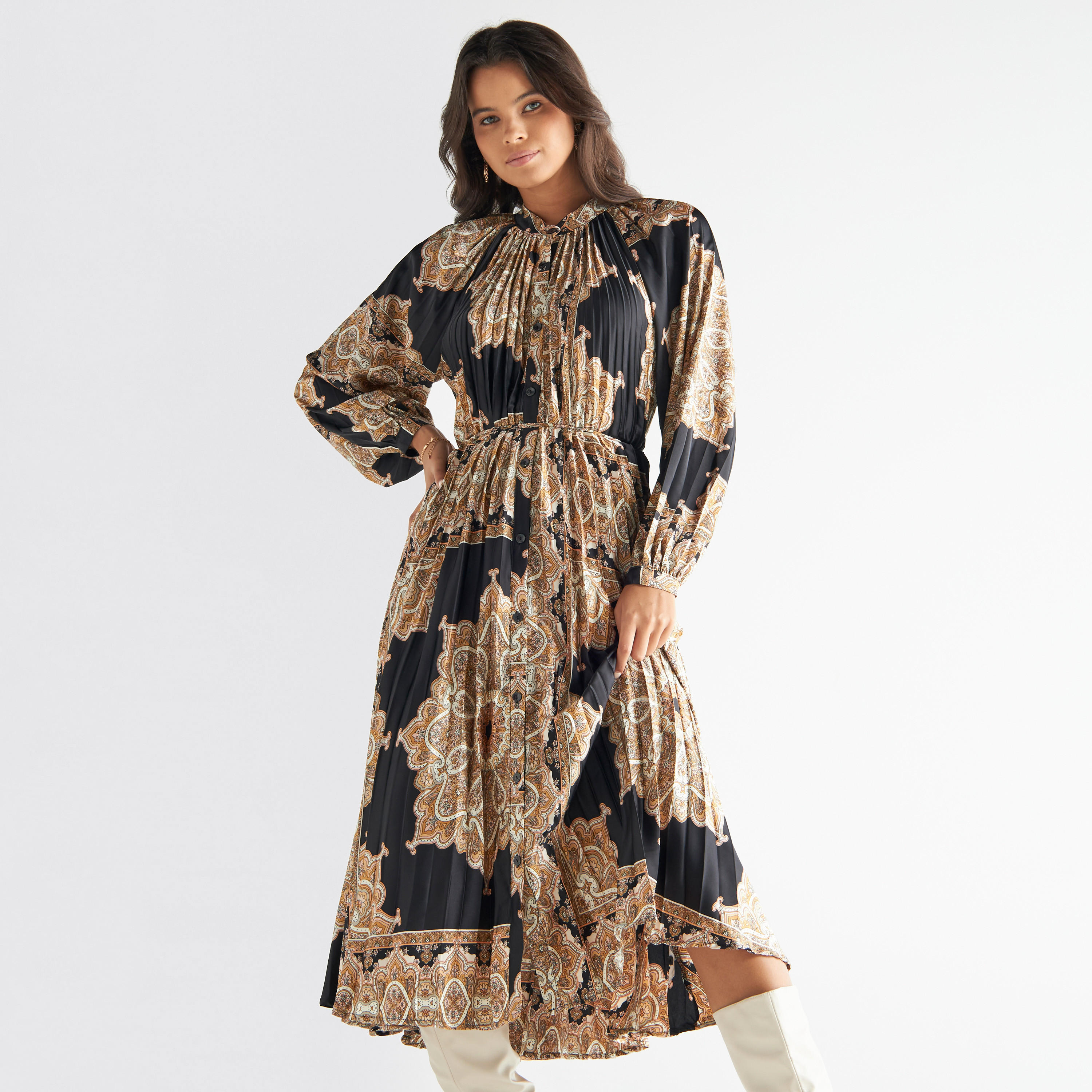 فستان بأكمام طويلة وطبعات-women-clothing-dresses-image-2