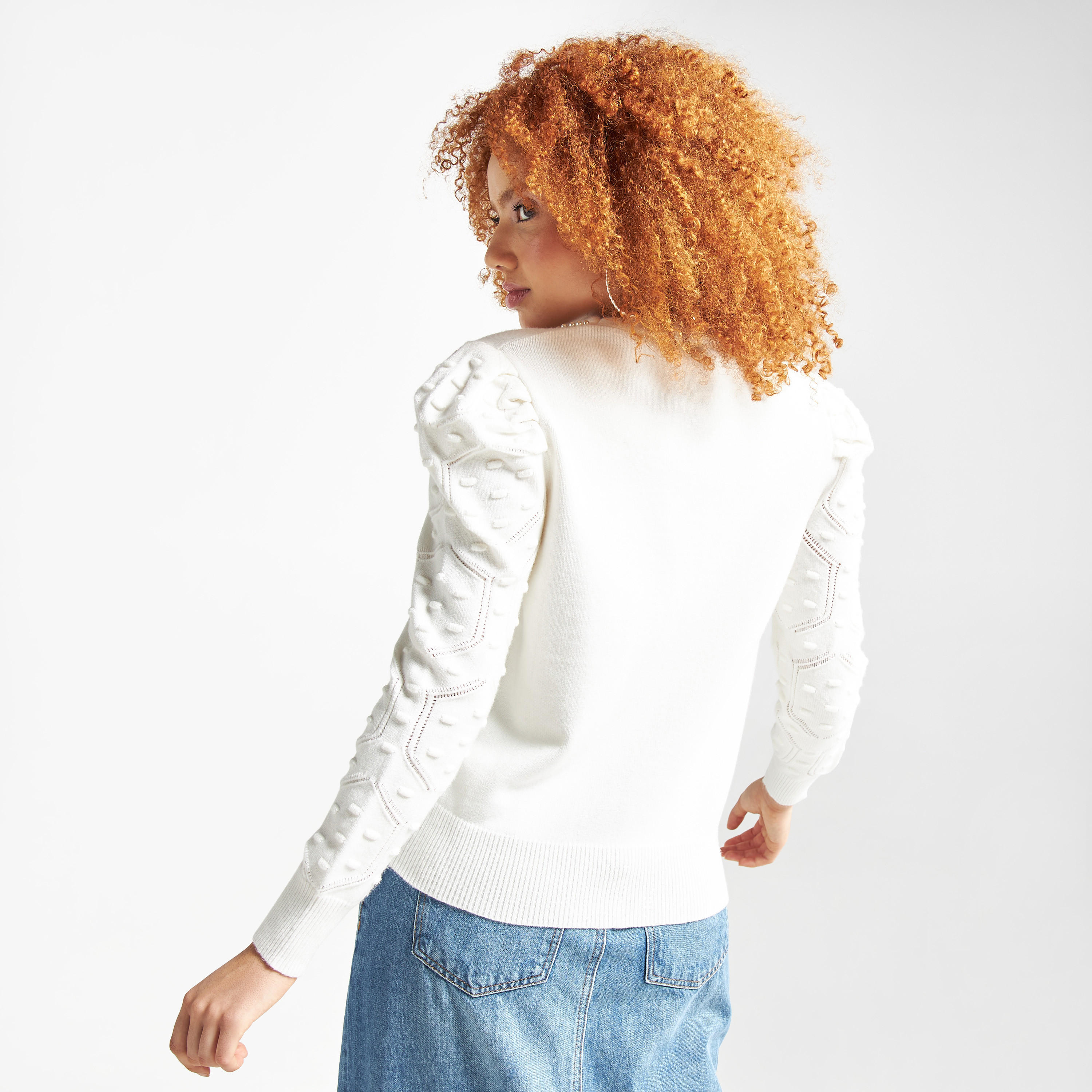 كارديجان مزيّن باللؤلؤ بياقة v وأكمام طويلة-women-winterwear-cardigansandjumpers-cardigans-image-3