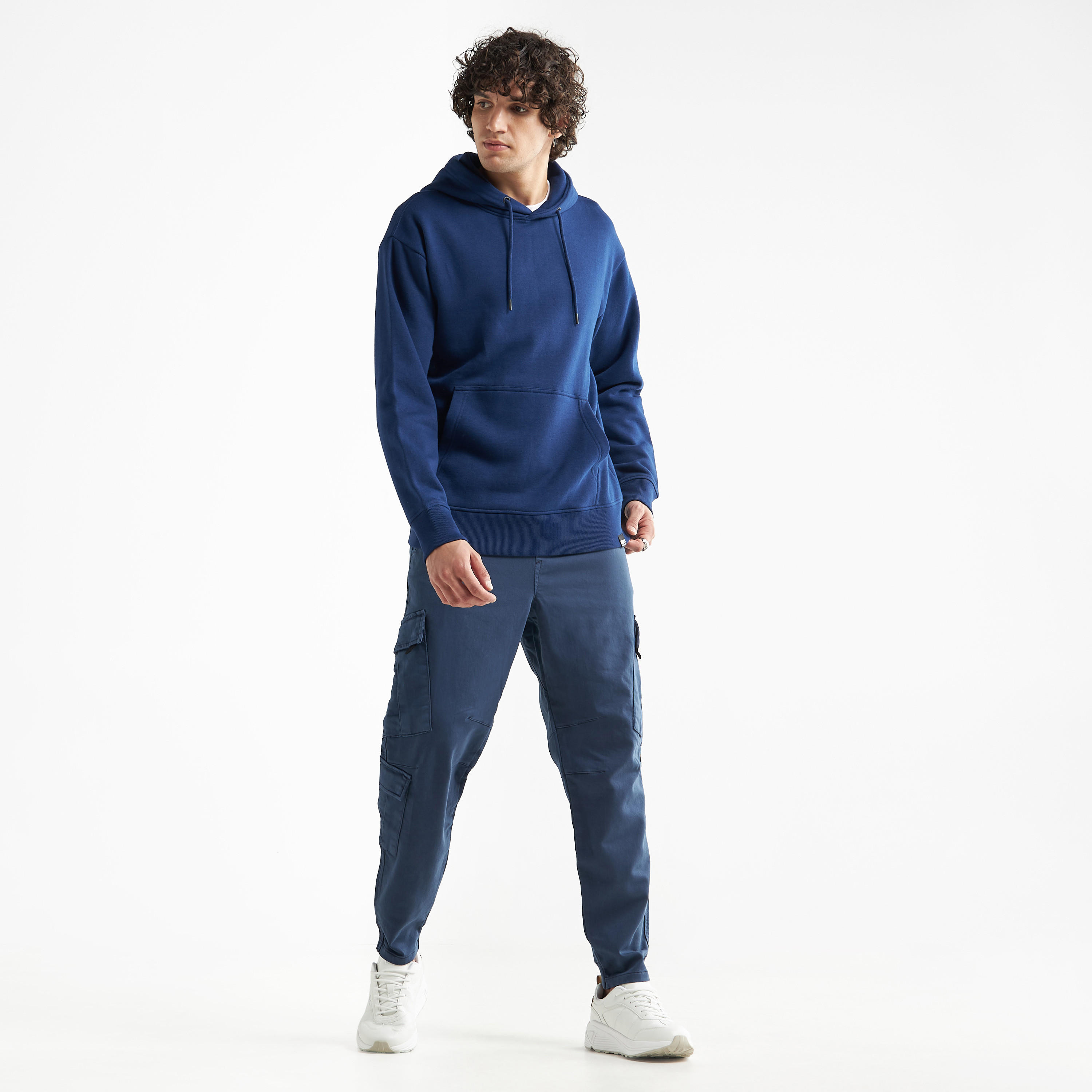Solid Flexi-Waist Cargo Joggers-men-clothing-bottoms-joggers-image-2