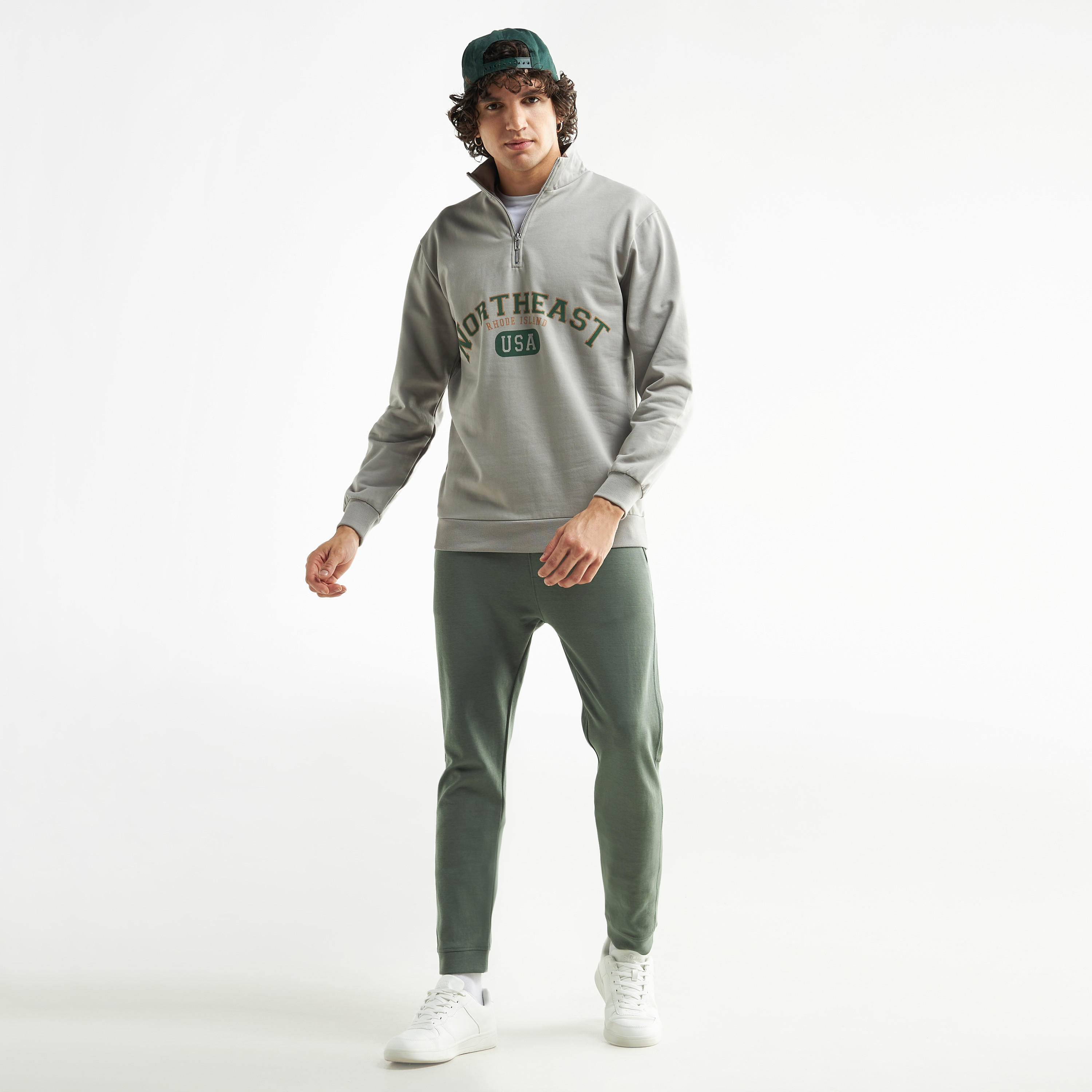 Solid Flexi Waist Joggers with Drawstring Closure and Pockets-men-clothing-bottoms-joggers-image-2