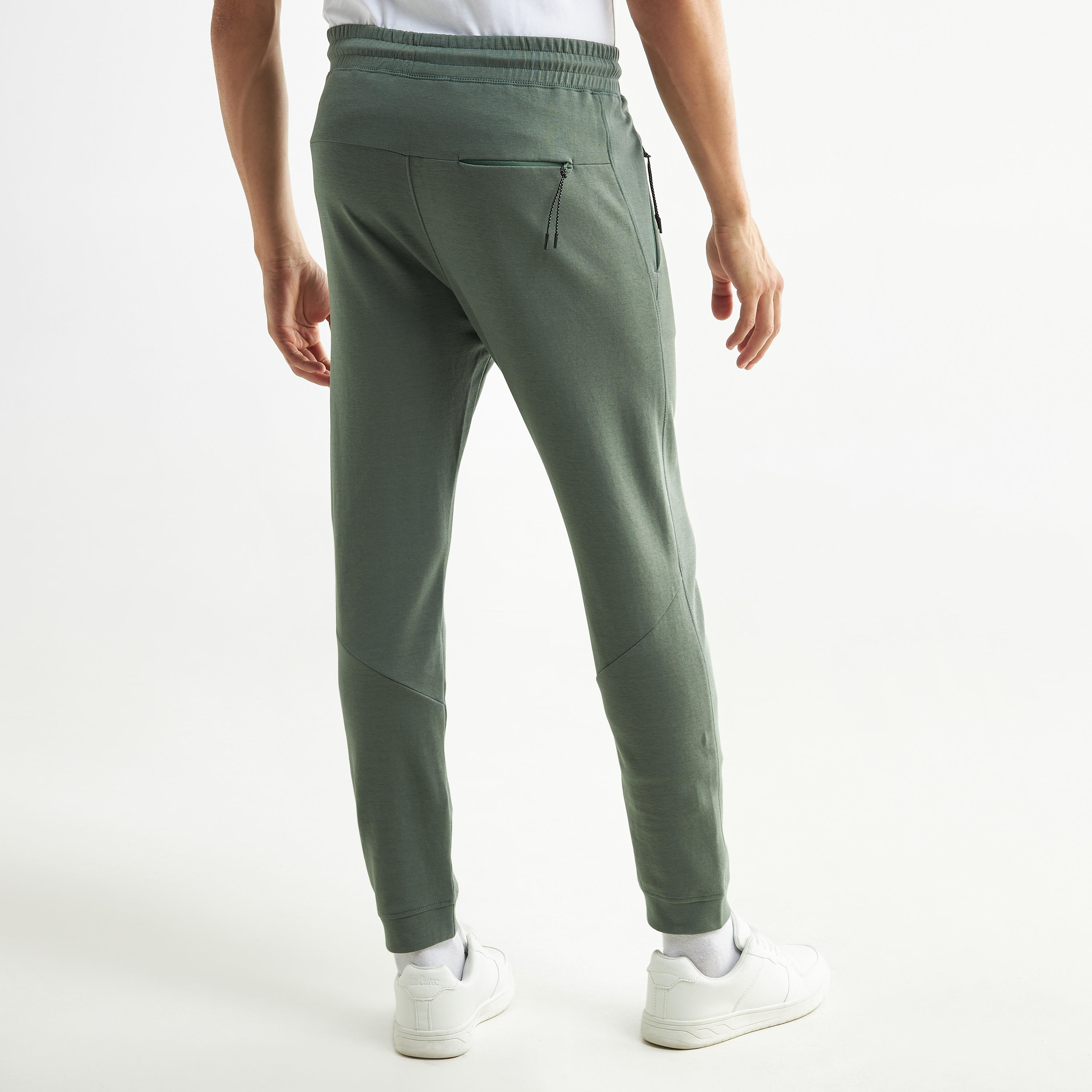 Solid Flexi Waist Joggers with Drawstring Closure and Pockets-men-clothing-bottoms-joggers-image-3