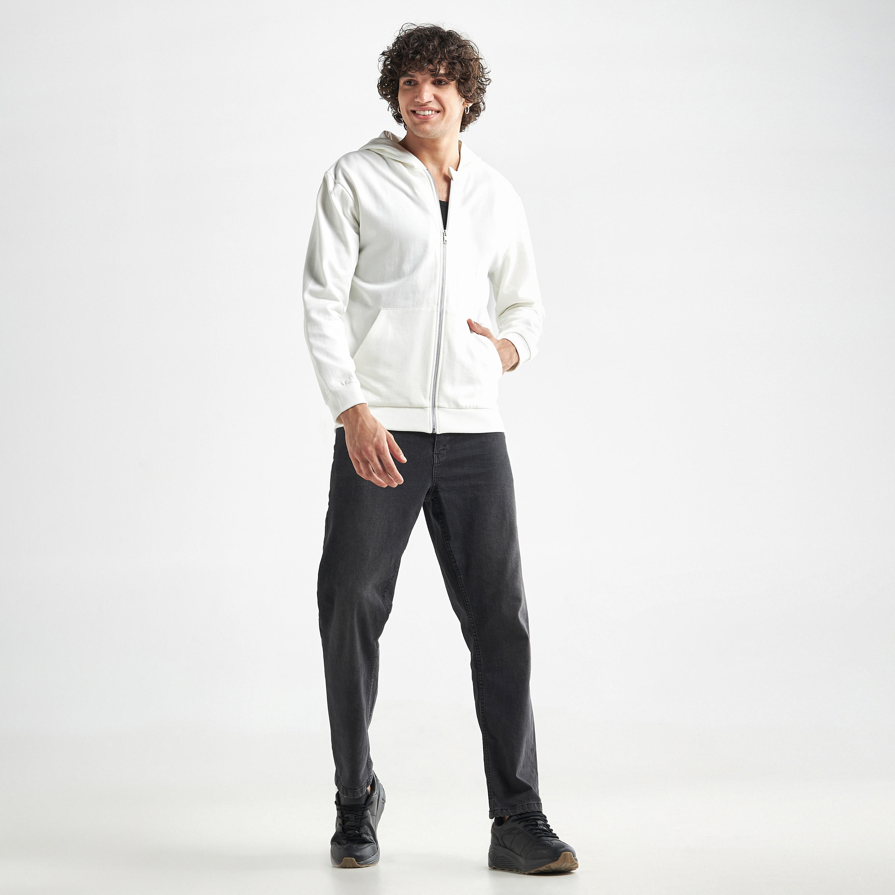 Solid Zip-Through Hoodie with Long Sleeves and Pockets-men-winterwear-hoodiesandsweatshirts-image-2