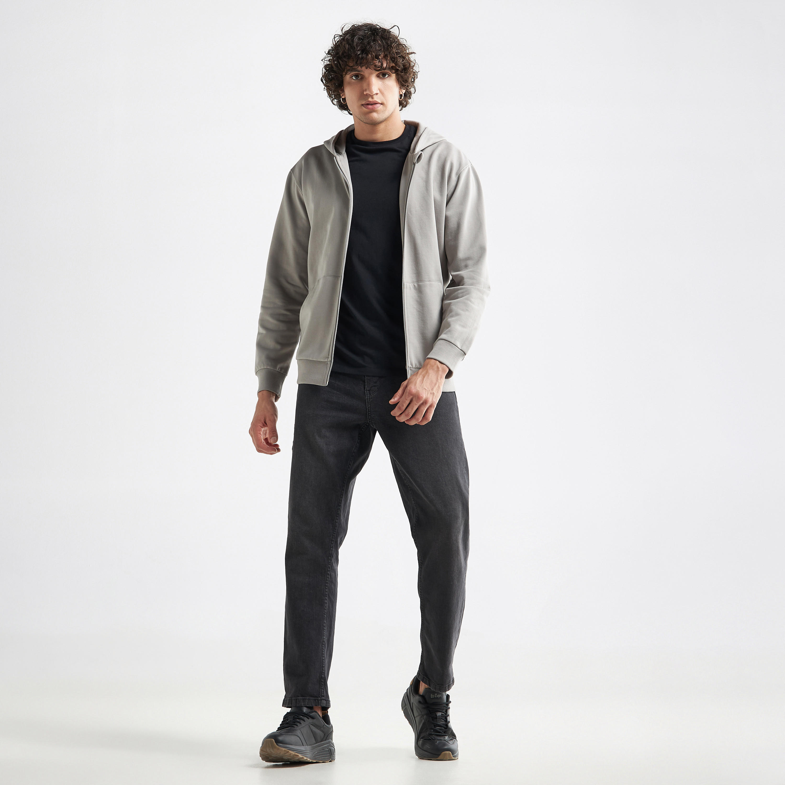 Solid Zip-Through Hoodie with Long Sleeves and Pockets-men-winterwear-hoodiesandsweatshirts-image-2