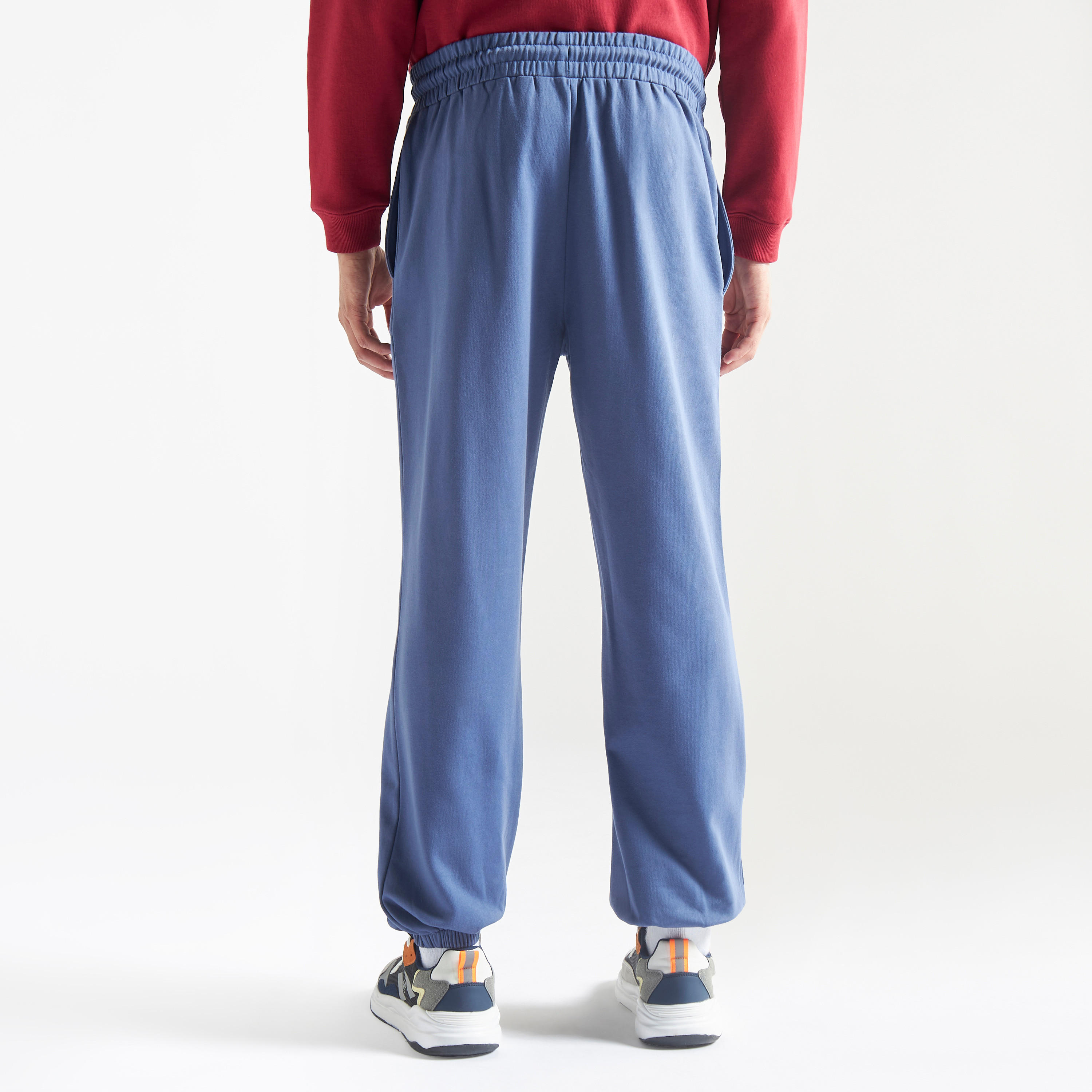 بنطلون رياضي سادة بجيوب وخصر مطّاطي-men-clothing-bottoms-joggers-image-2
