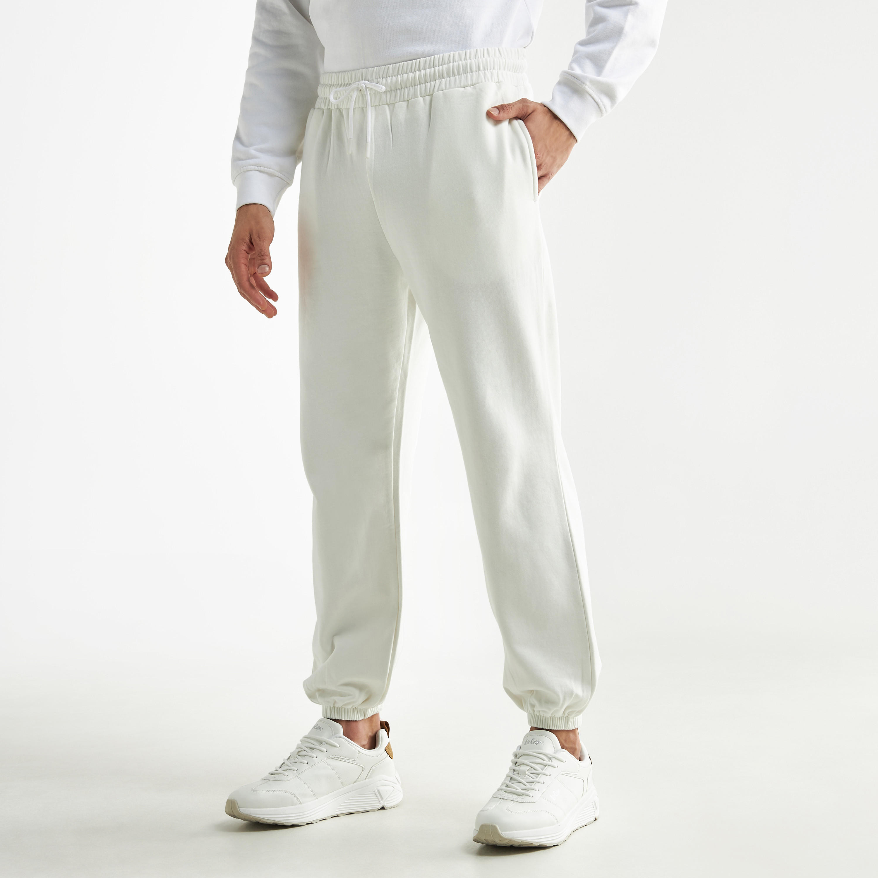Solid Joggers with Elasticated Waistband and Pockets-men-clothing-bottoms-joggers-image-1