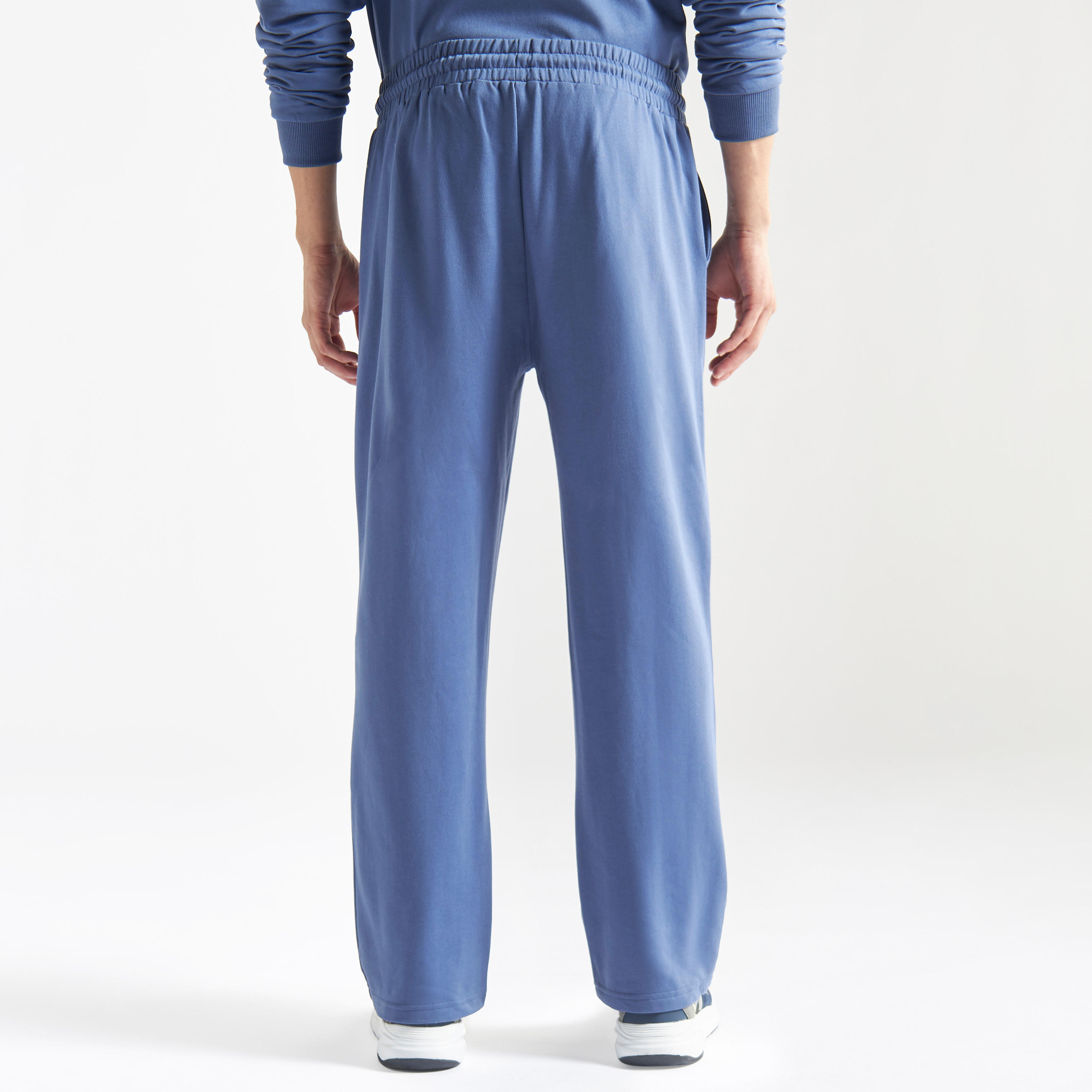 بنطلون رياضي سادة بجيوب وخصر مطّاطي-men-clothing-bottoms-joggers-image-2