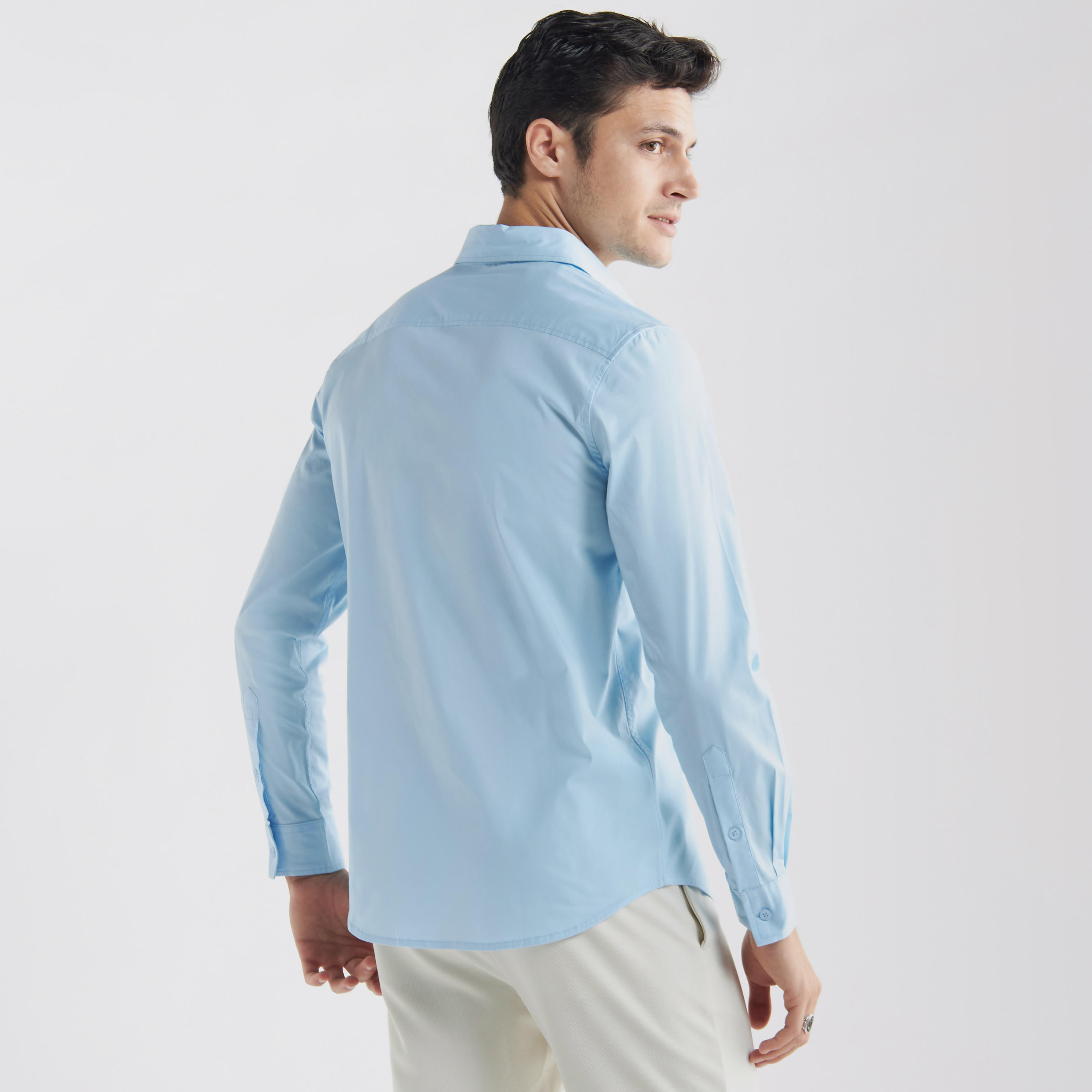 Solid Shirt with Long Sleeves-men-clothing-shirts-image-3