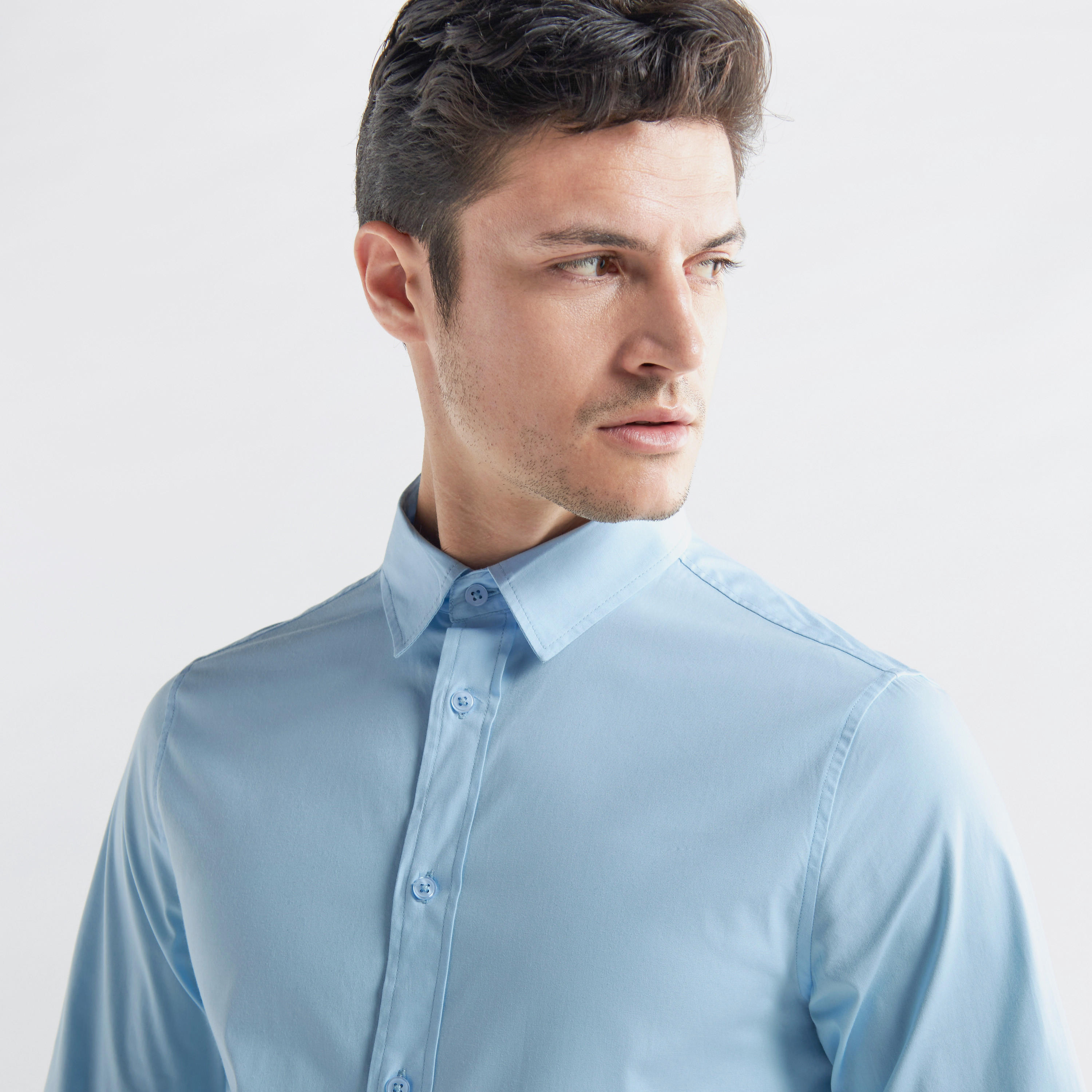 Solid Shirt with Long Sleeves-men-clothing-shirts-image-4
