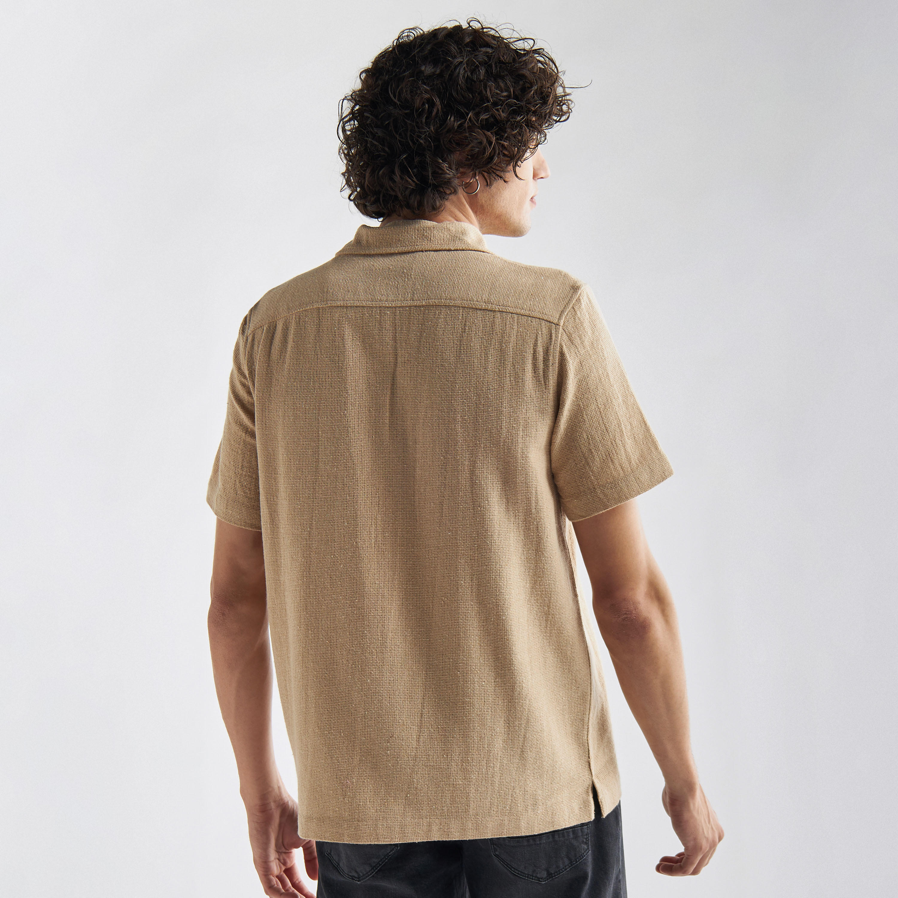 Solid Shirt with Camp Collar and Pocket-men-clothing-shirts-image-3