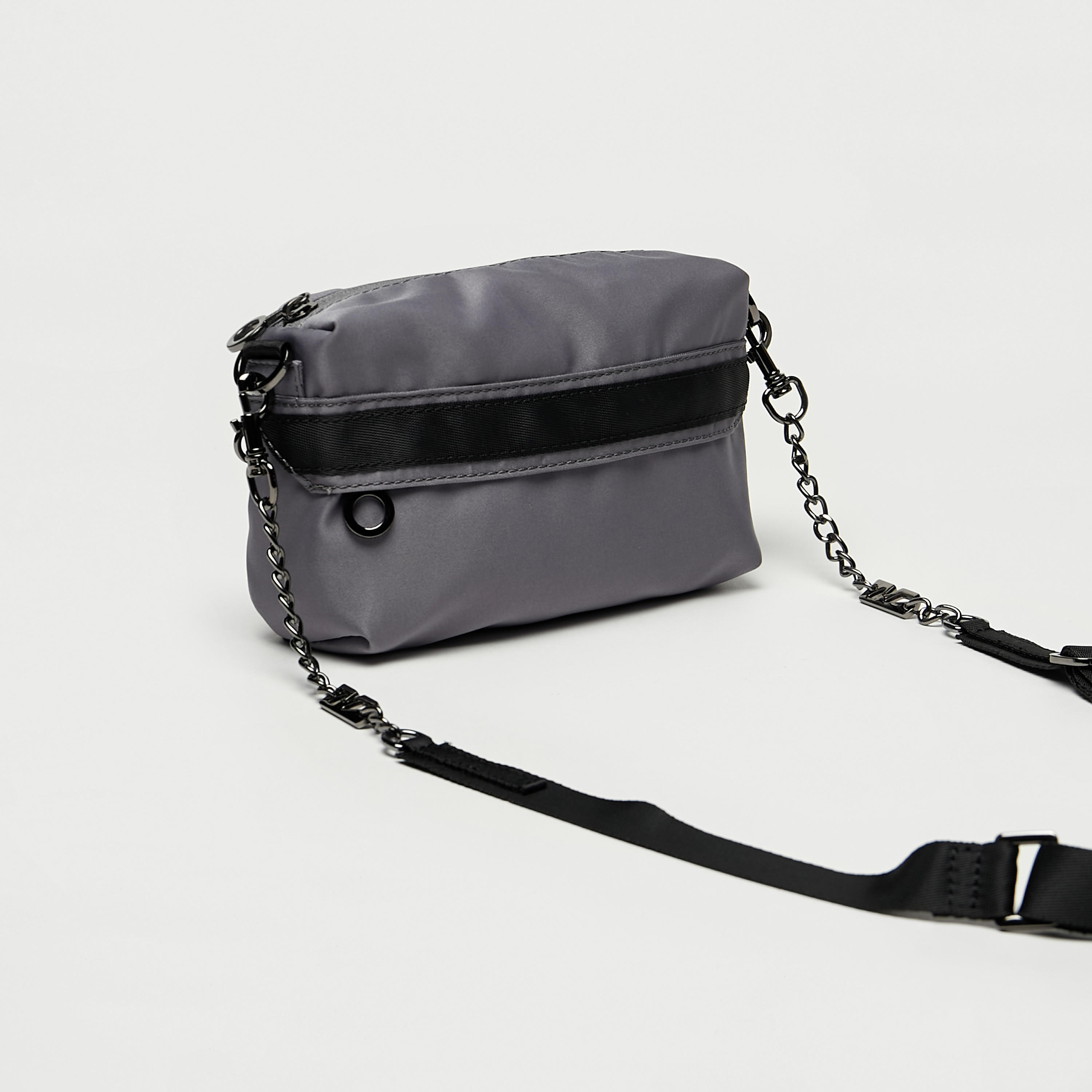 Solid Crossbody Bag with Zipper Closure and Adjustable Strap-men-bags-image-3