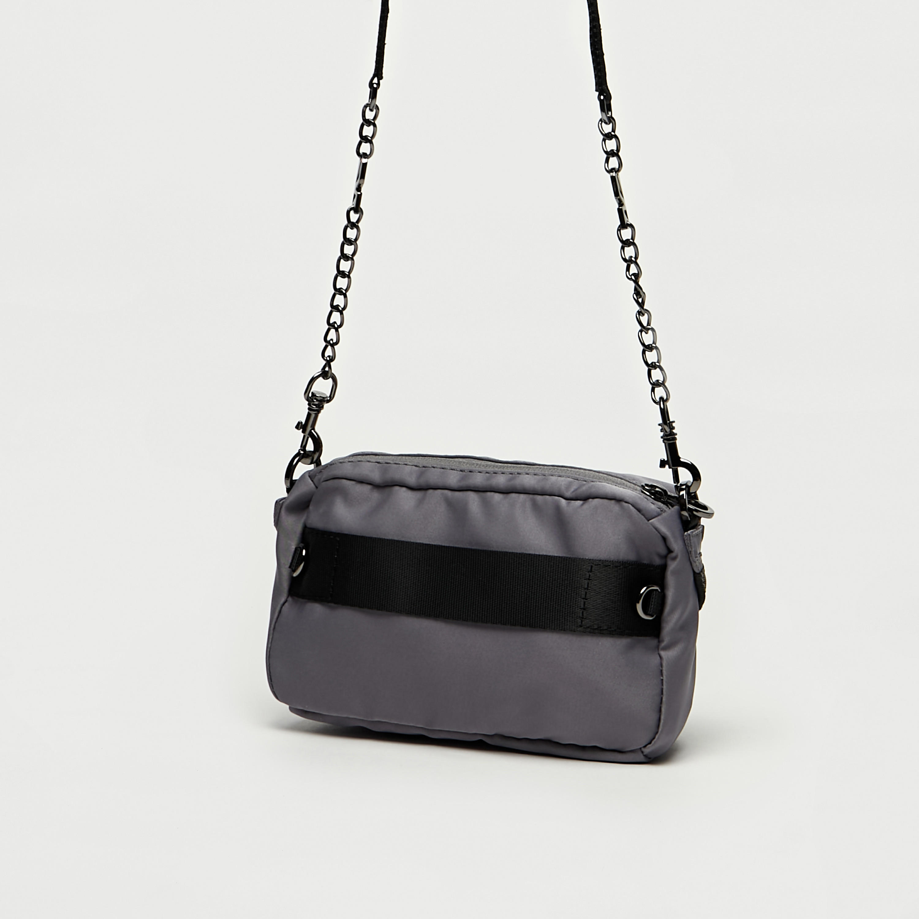 Solid Crossbody Bag with Zipper Closure and Adjustable Strap-men-bags-image-5