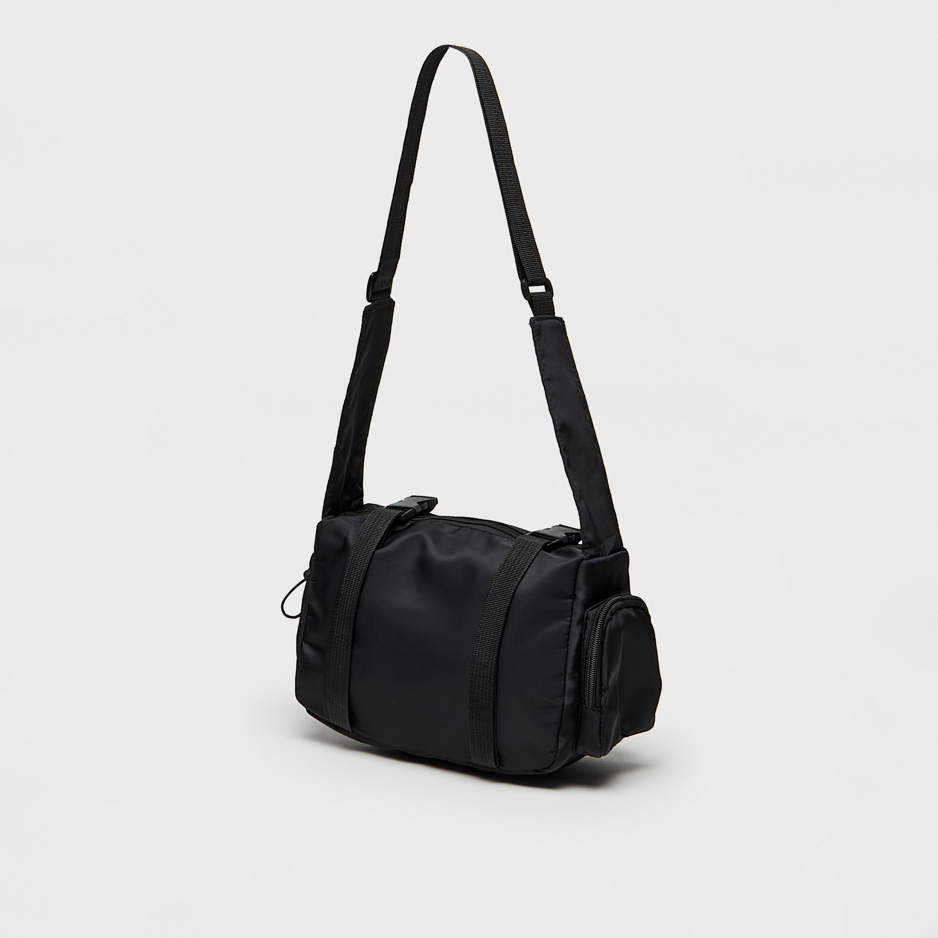 شنطة كروس بودي سادة بحزام قابل للتّعديل وسحّاب إغلاق-men-bags-image-3