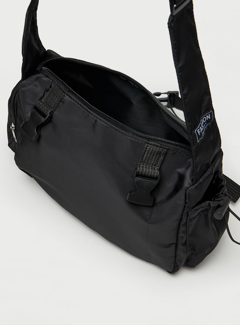 شنطة كروس بودي سادة بحزام قابل للتّعديل وسحّاب إغلاق-men-bags-image-1