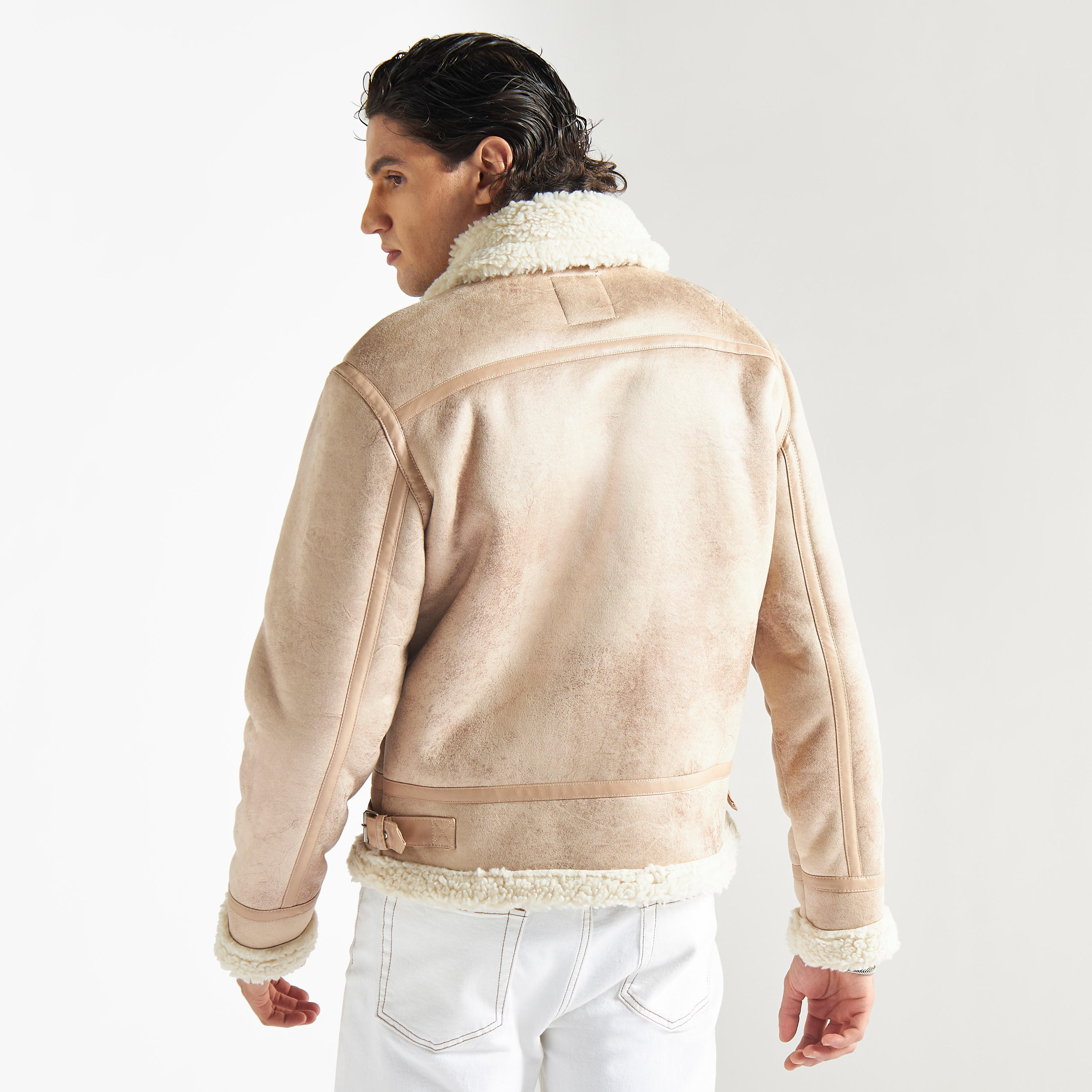 جاكيت أفياتور بسحّاب وأكمام طويلة وجيوب -men-clothing-jacketsandblazers-jackets-image-3