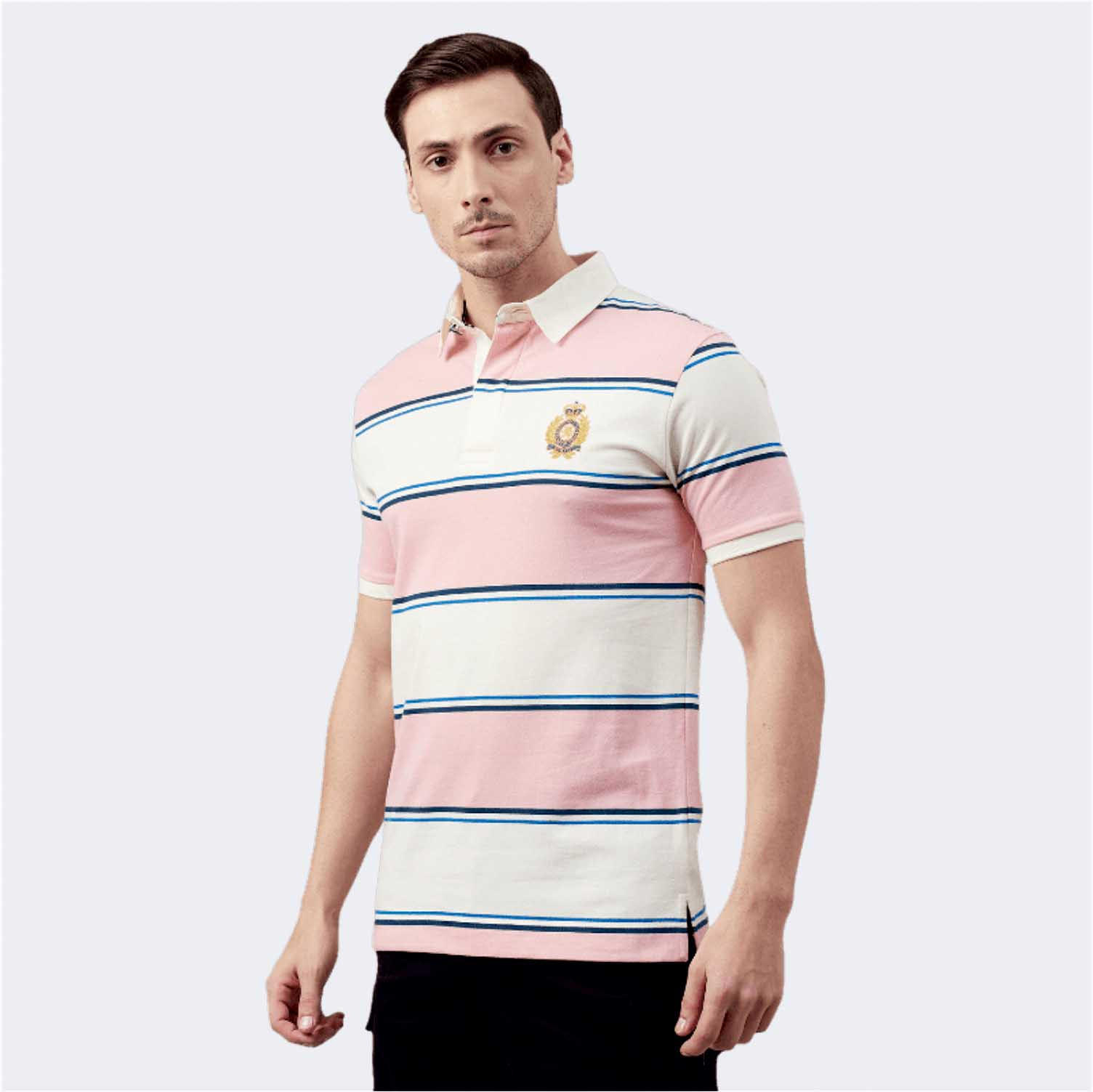 تيشيرت بولو مخطط بأكمام قصيرة من فهرنهايت-men-clothing-tshirtsandpolos-polos-image-3