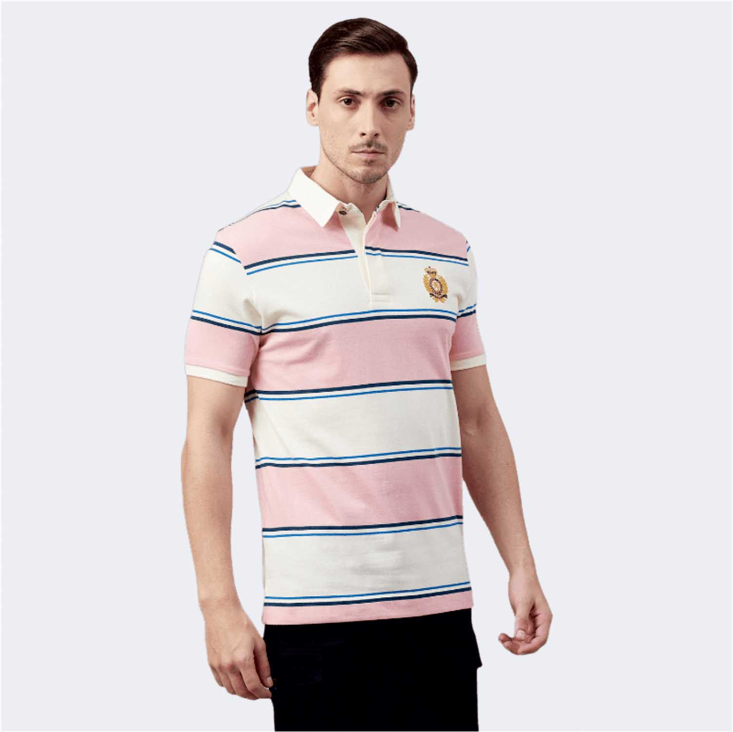 تيشيرت بولو مخطط بأكمام قصيرة من فهرنهايت-men-clothing-tshirtsandpolos-polos-image-4