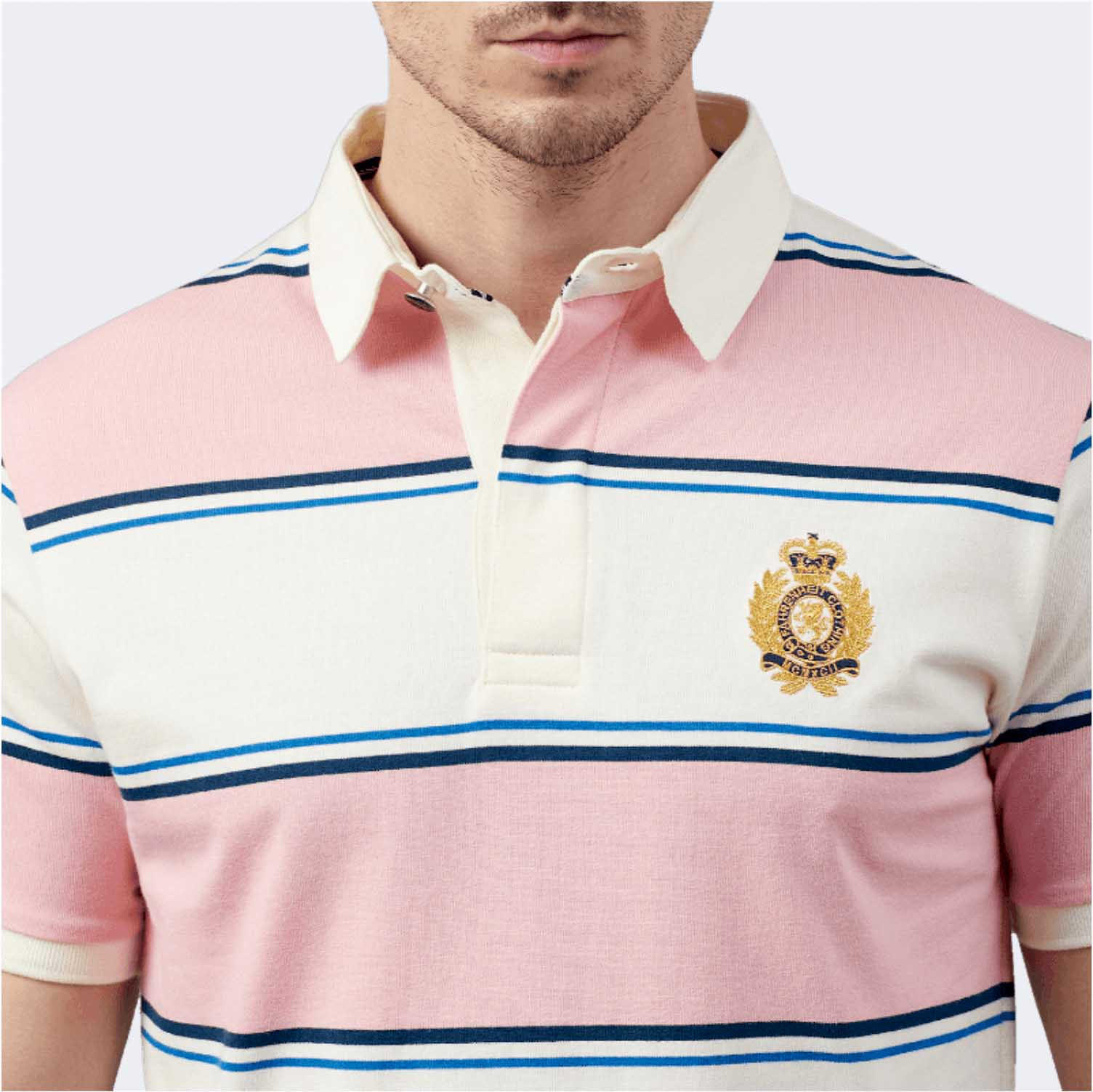 تيشيرت بولو مخطط بأكمام قصيرة من فهرنهايت-men-clothing-tshirtsandpolos-polos-image-6