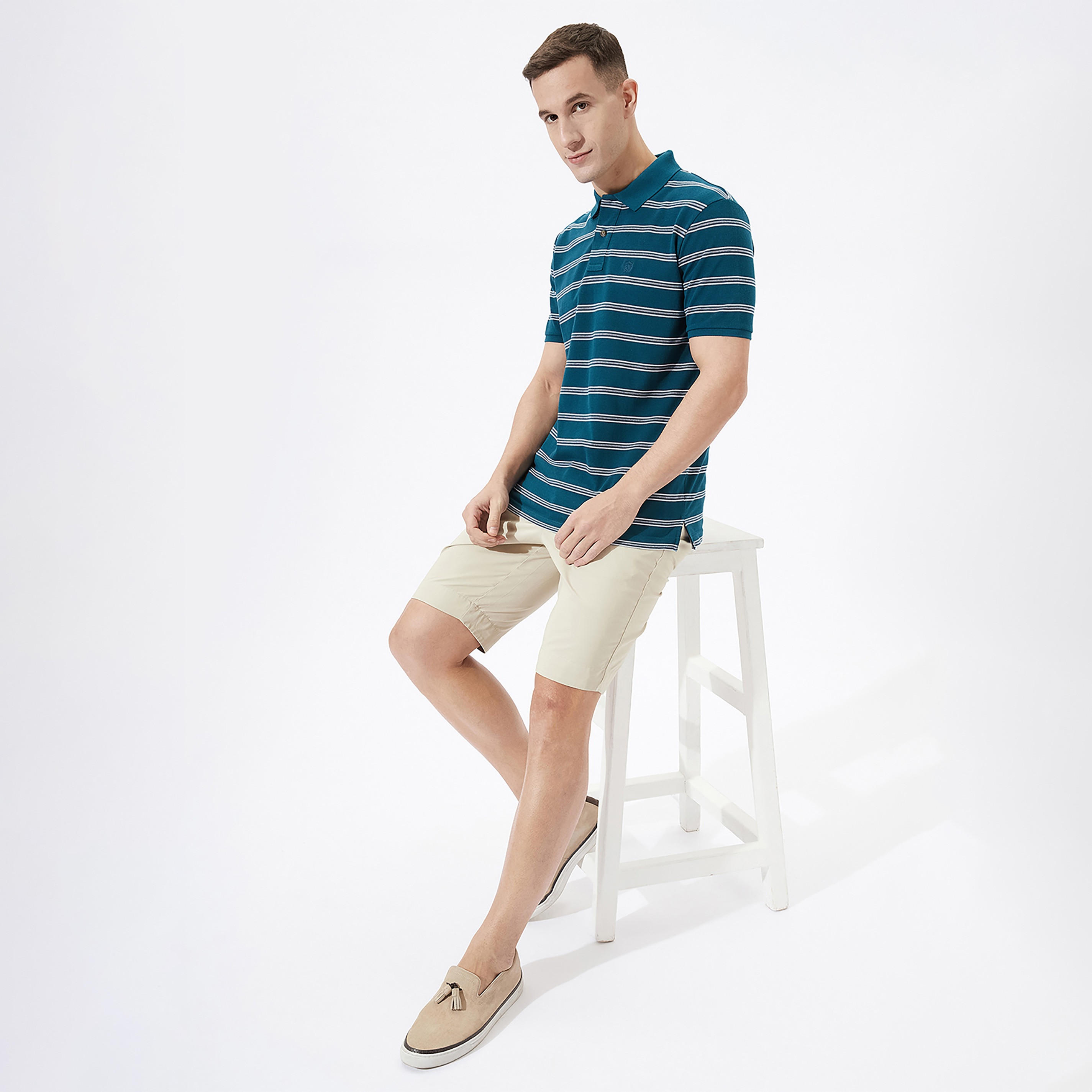 تيشيرت بولو مخطط بأكمام قصيرة من فهرنهايت-men-clothing-tshirtsandpolos-polos-image-2