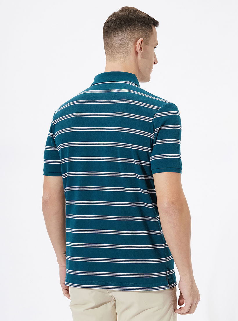 تيشيرت بولو مخطط بأكمام قصيرة من فهرنهايت-men-clothing-tshirtsandpolos-polos-image-4