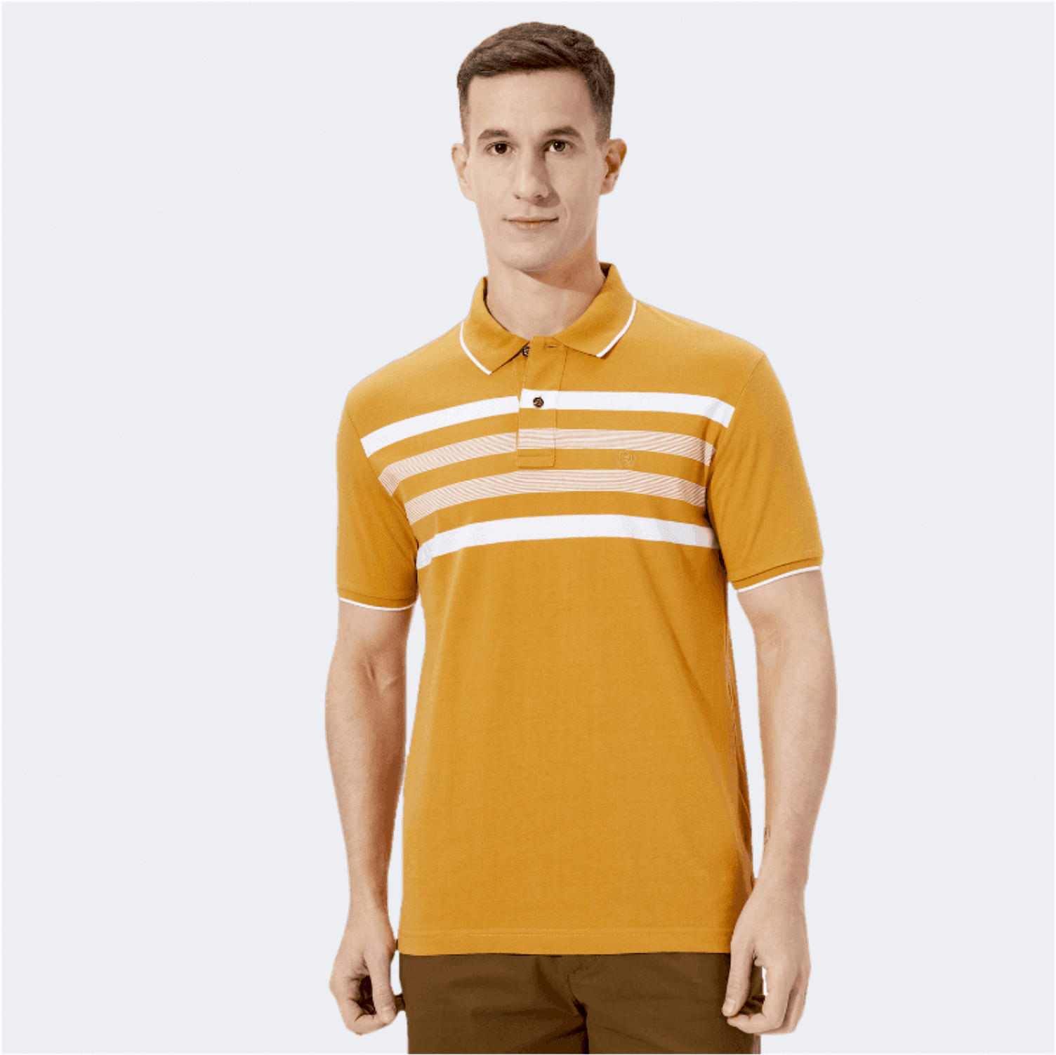 تيشيرت بولو مخطط بأكمام قصيرة من فهرنهايت-men-clothing-tshirtsandpolos-polos-image-1