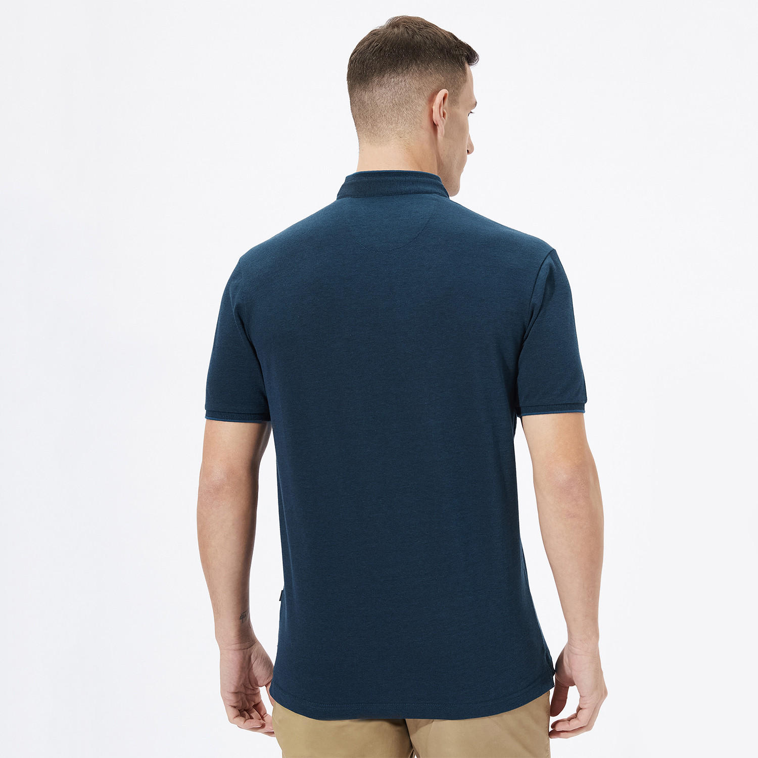 Fahrenheit Solid Polo T-shirt with Mandarin Neck-men-clothing-tshirtsandpolos-polos-image-4
