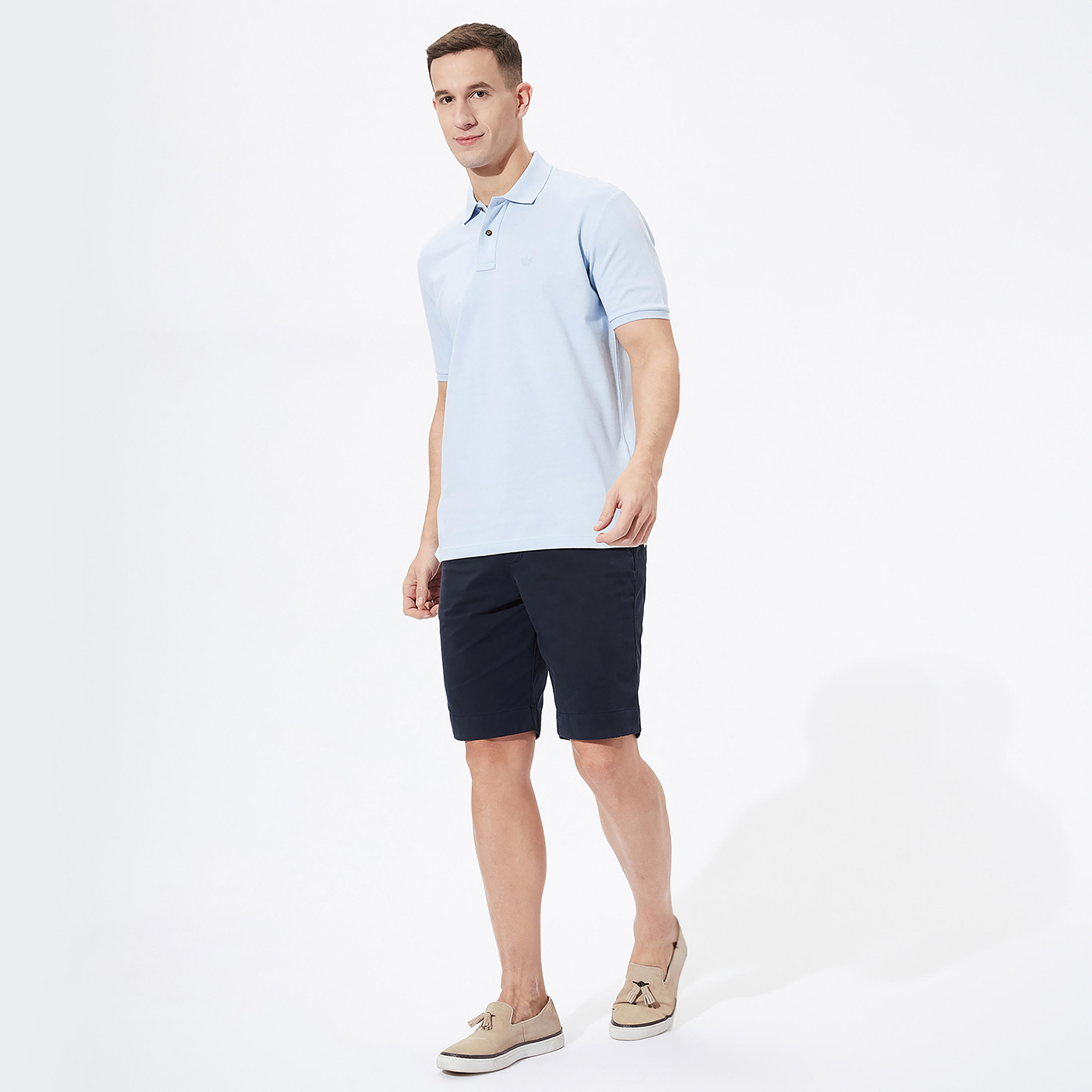 تيشيرت بولو سادة بأكمام قصيرة من فهرنهايت-men-clothing-tshirtsandpolos-polos-image-4