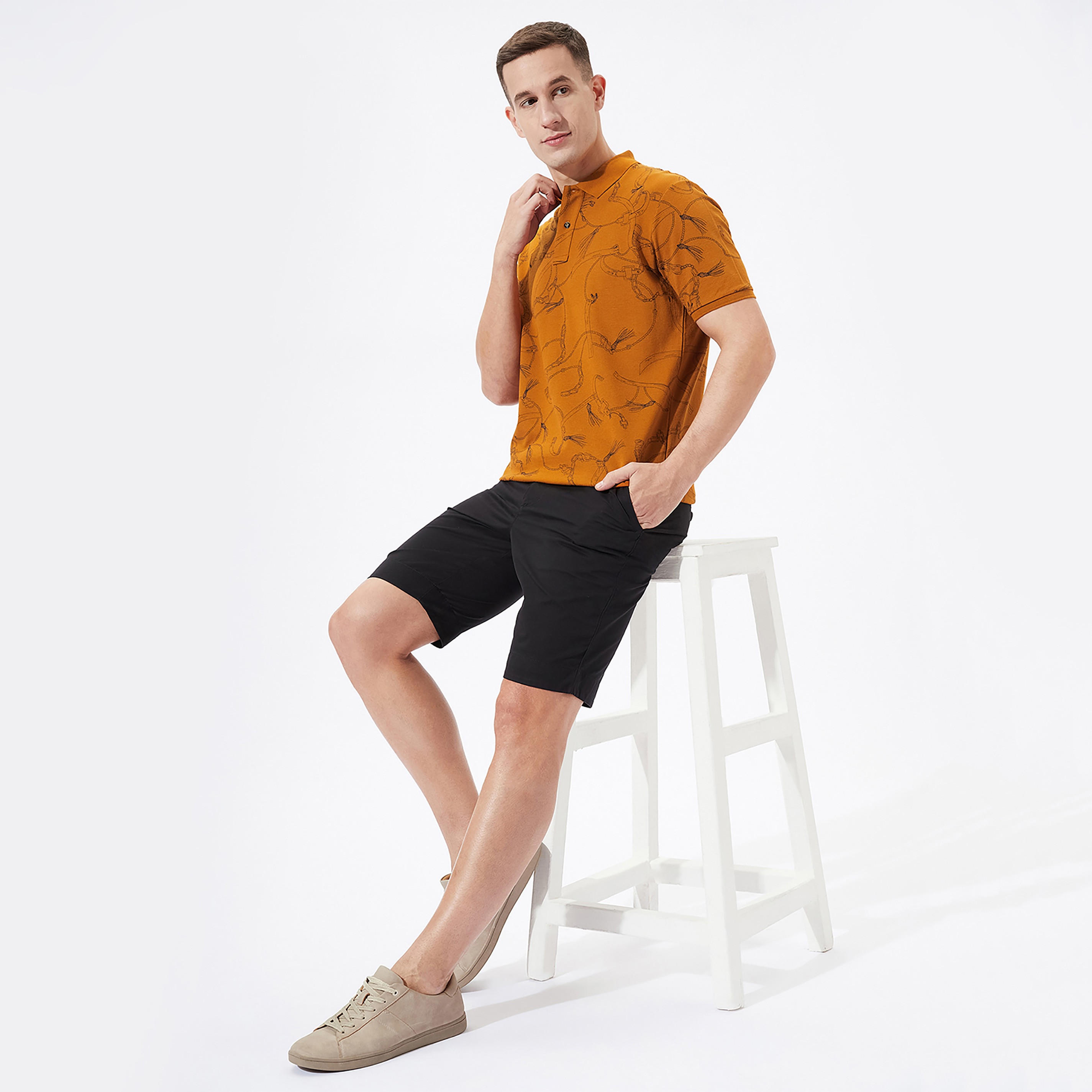 Fahrenheit All-Over Graphic Print Polo T-shirt with Short Sleeves-men-clothing-tshirtsandpolos-polos-image-2
