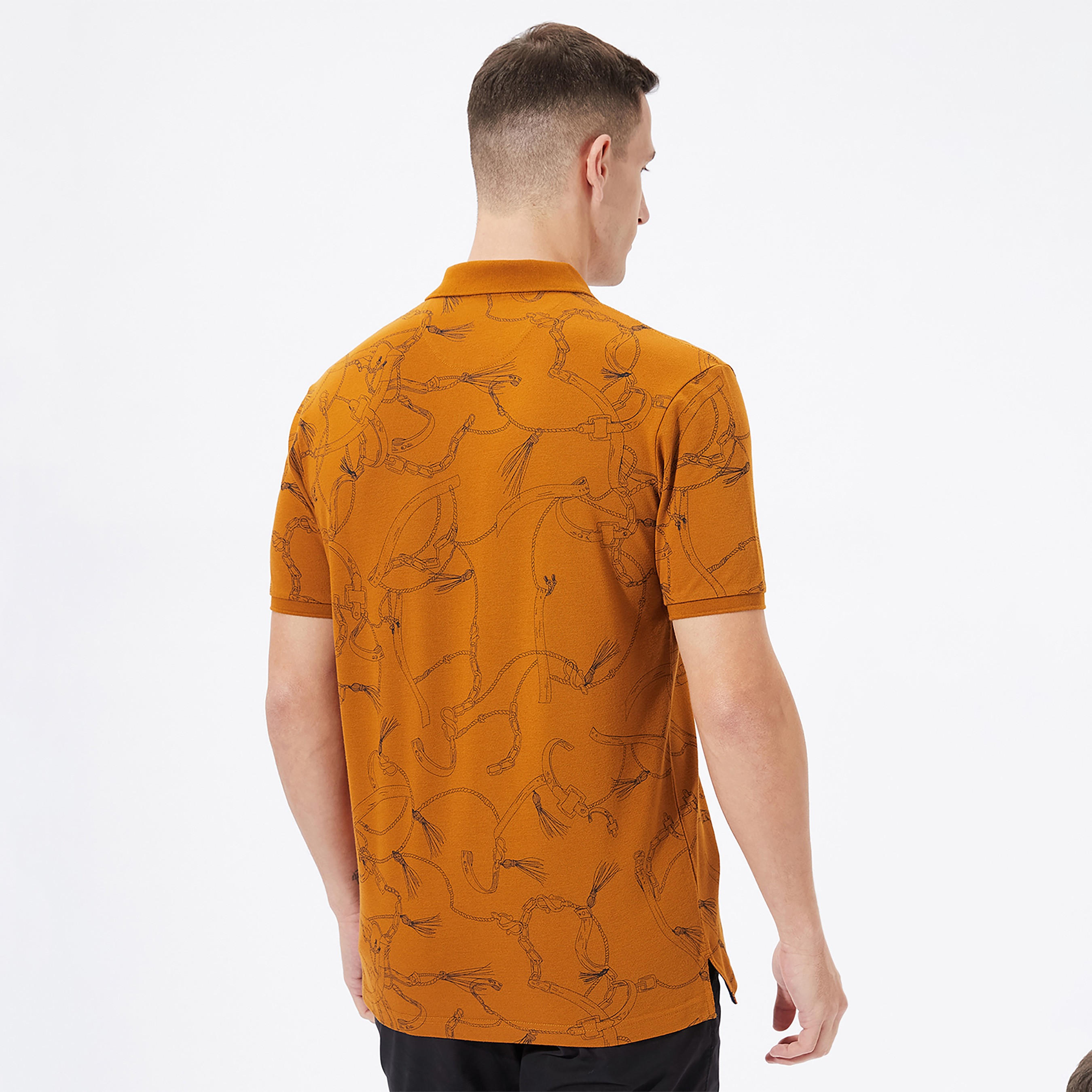 Fahrenheit All-Over Graphic Print Polo T-shirt with Short Sleeves-men-clothing-tshirtsandpolos-polos-image-4