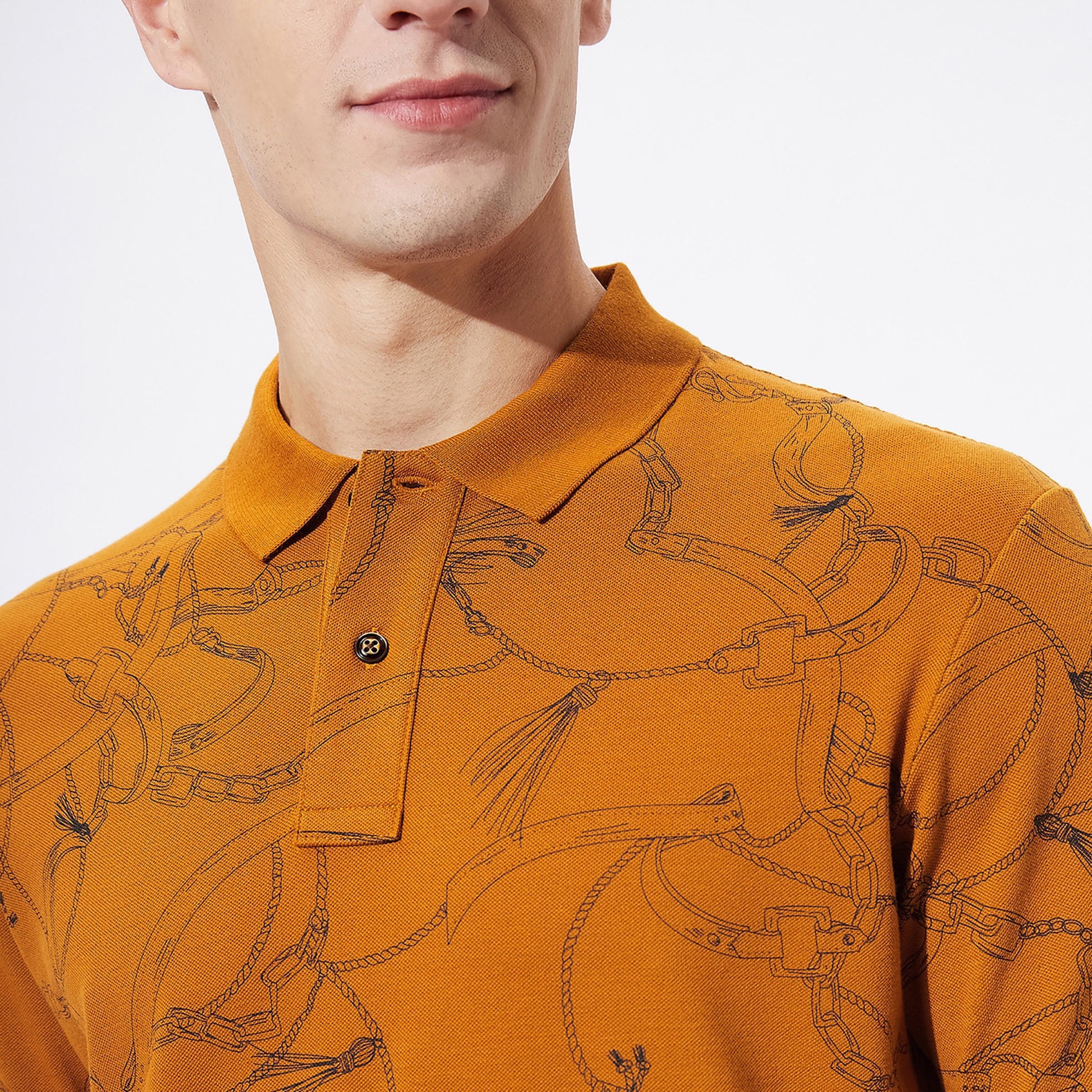 Fahrenheit All-Over Graphic Print Polo T-shirt with Short Sleeves-men-clothing-tshirtsandpolos-polos-image-5