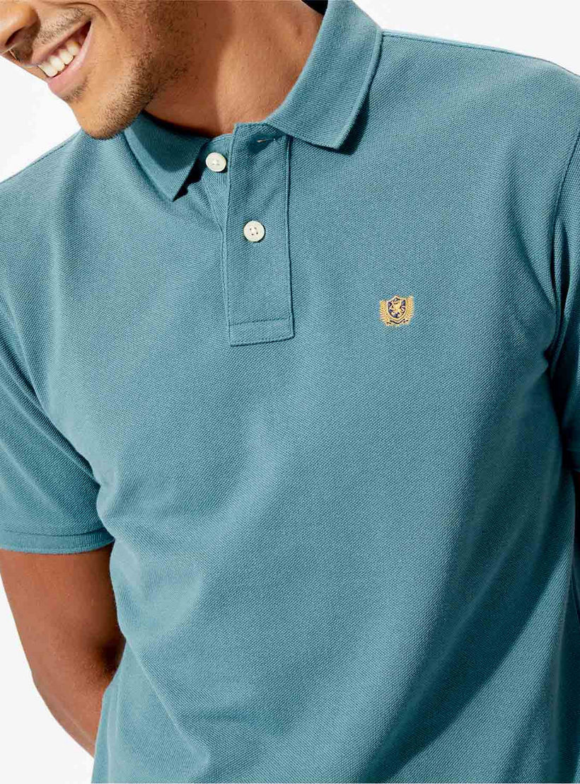 تيشيرت بولو سادة بأكمام قصيرة من فهرنهايت-men-clothing-tshirtsandpolos-polos-image-2