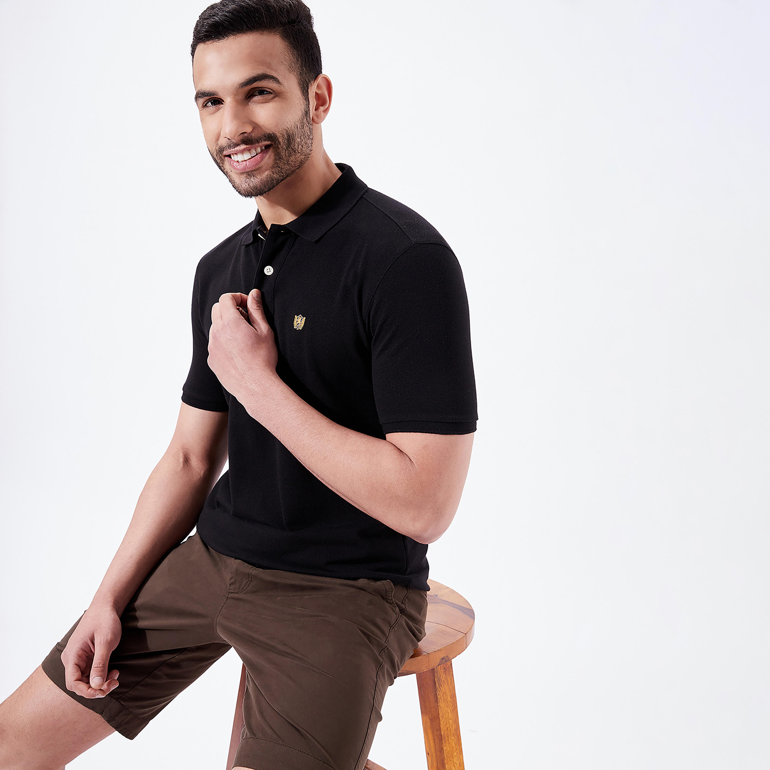 تيشيرت بولو سادة بأكمام قصيرة من فهرنهايت-men-clothing-tshirtsandpolos-polos-image-2