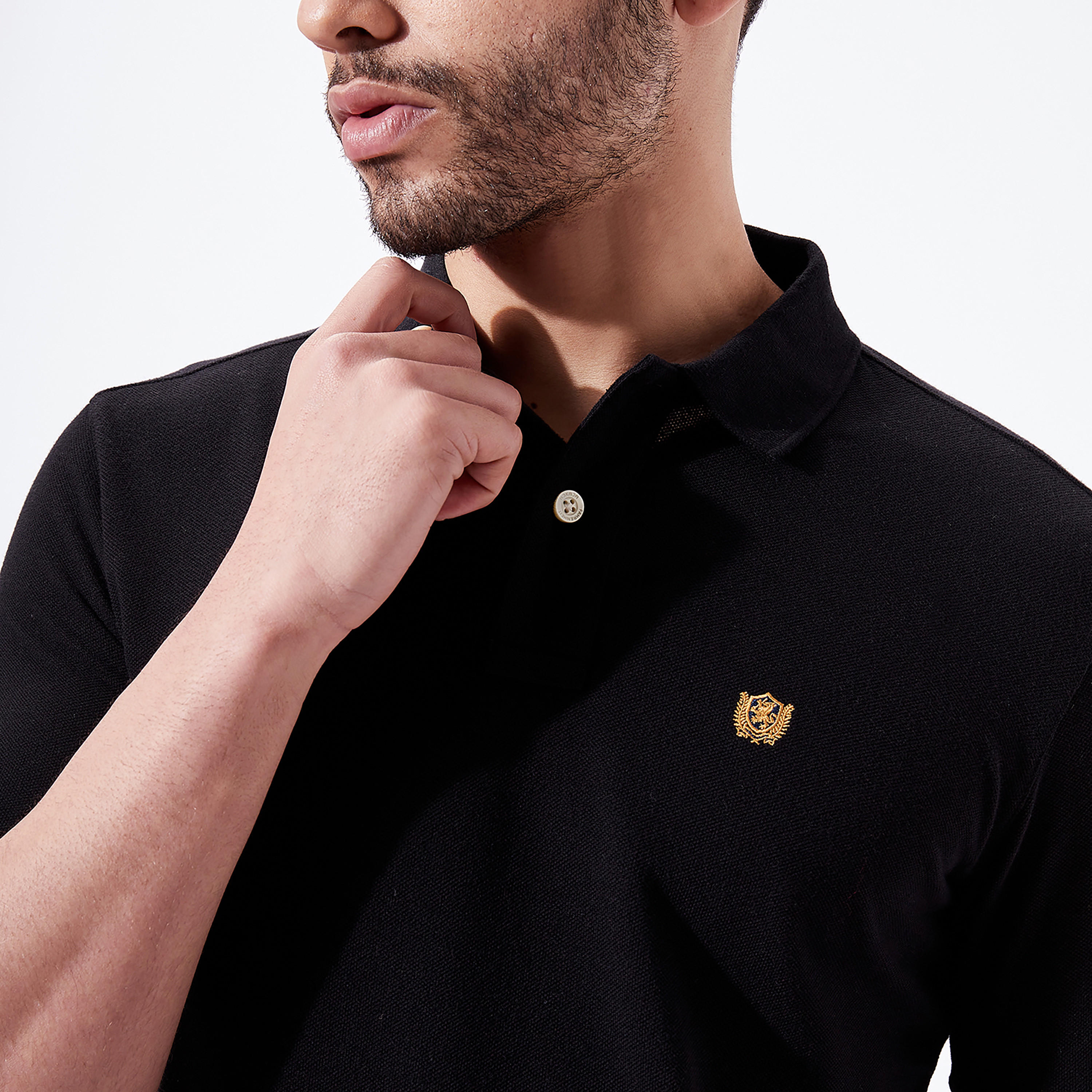 تيشيرت بولو سادة بأكمام قصيرة من فهرنهايت-men-clothing-tshirtsandpolos-polos-image-5