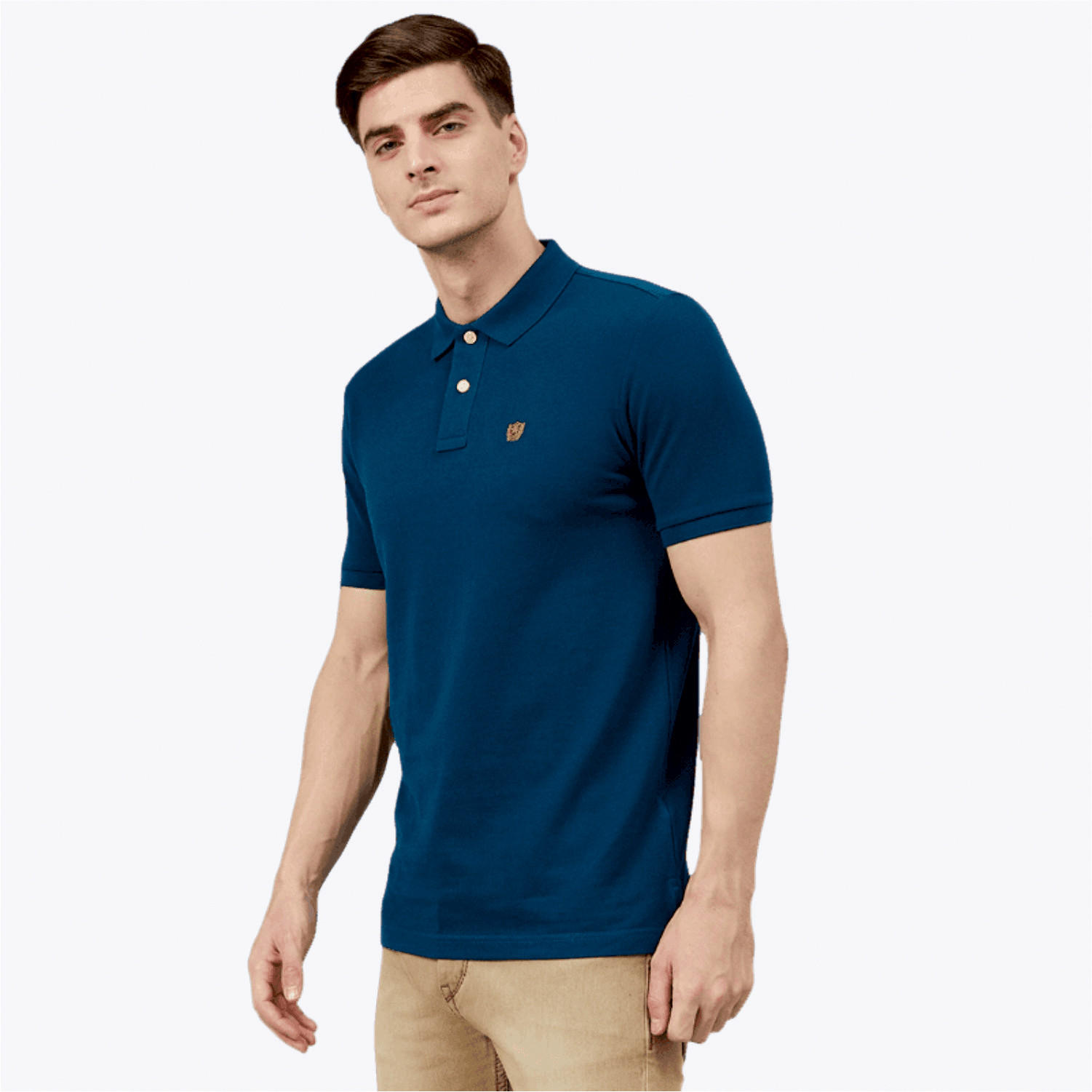 تيشيرت بولو سادة بأكمام قصيرة من فهرنهايت-men-clothing-tshirtsandpolos-polos-image-3