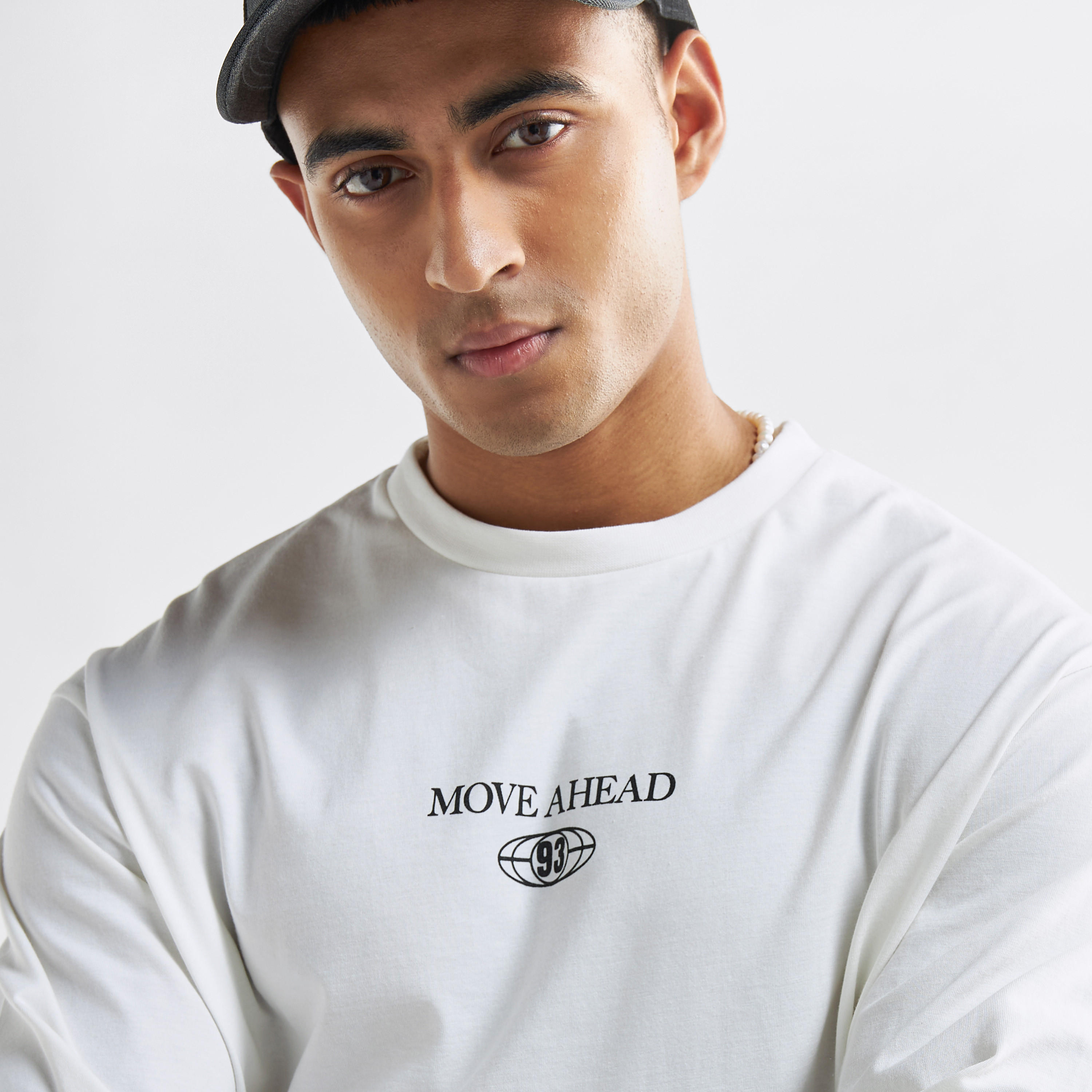Typography Print Crew Neck T-shirt with Long Sleeves-men-clothing-tshirtsandpolos-tshirts-image-4