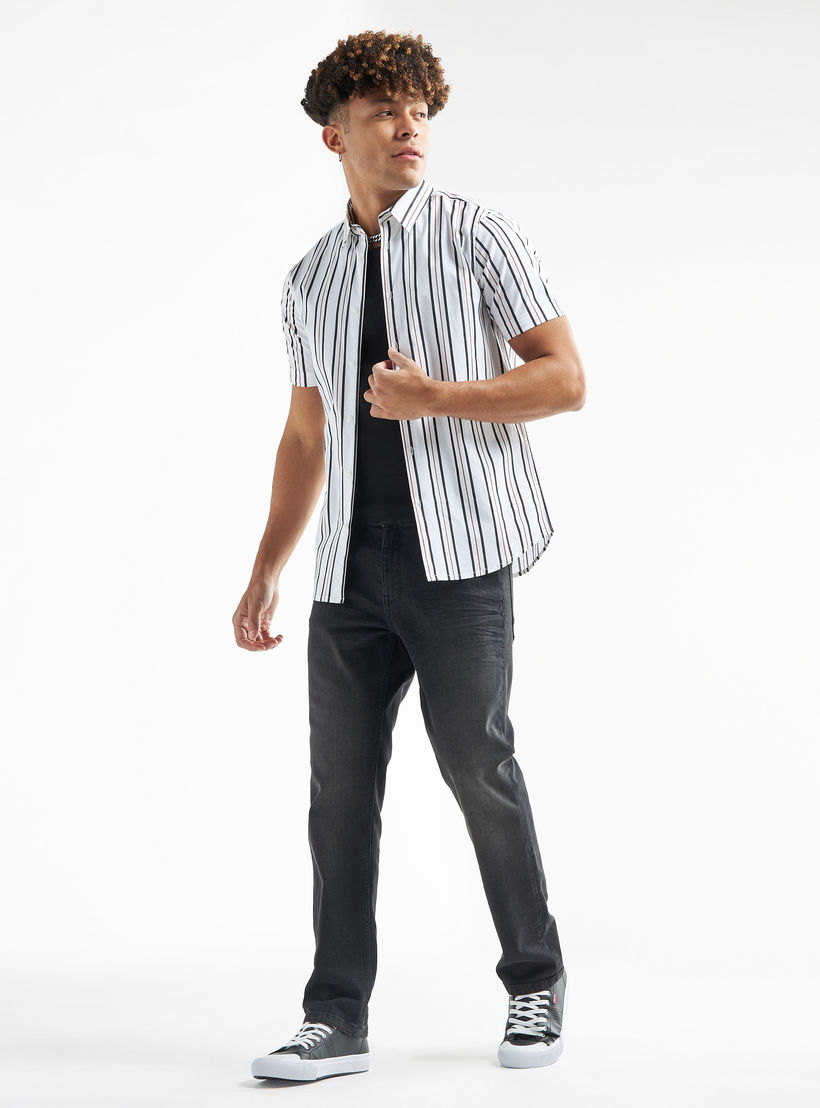 قميص بارز الملمس بأكمام قصيرة-men-clothing-shirts-image-3
