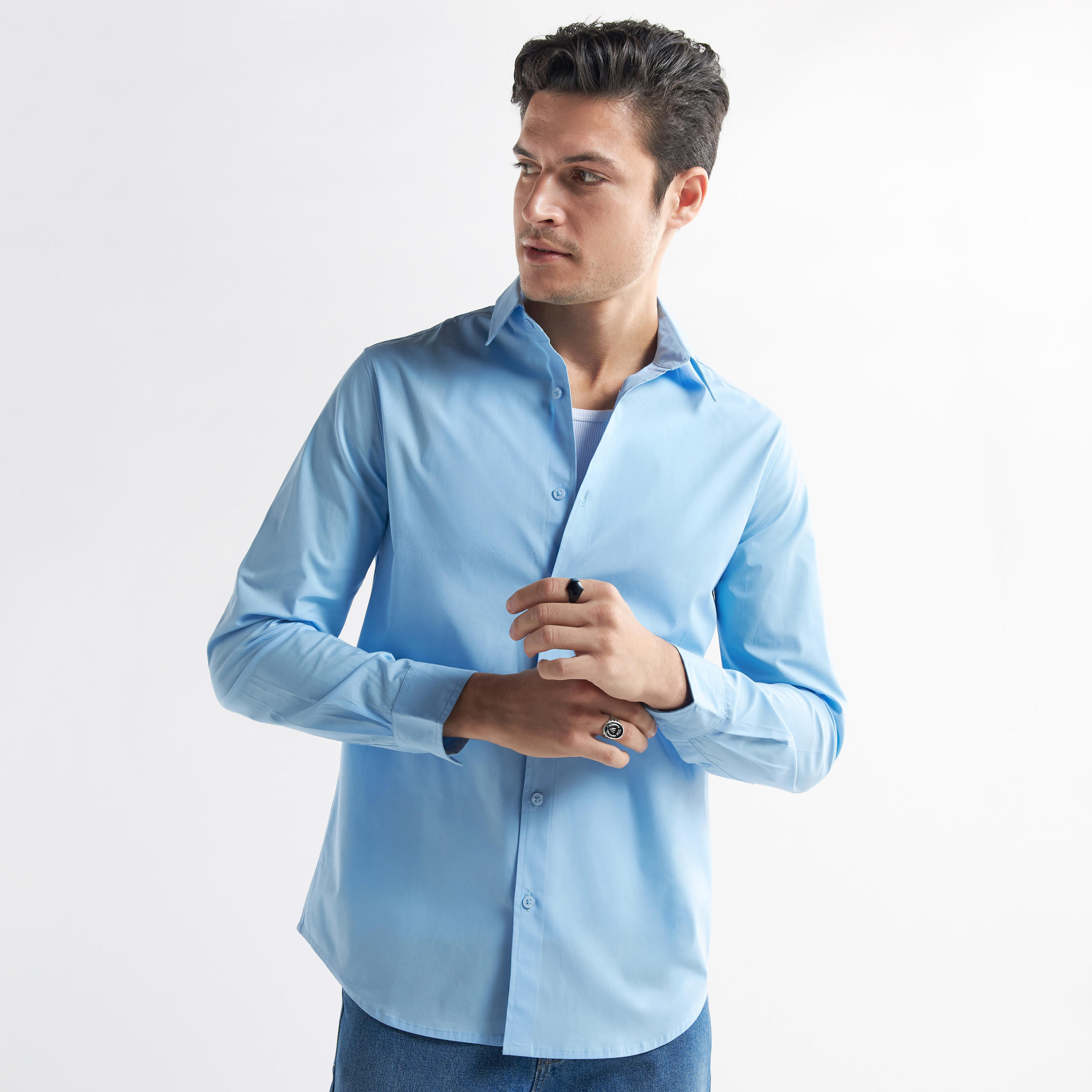 قميص سادة بأكمام طويلة-men-clothing-shirts-image-4