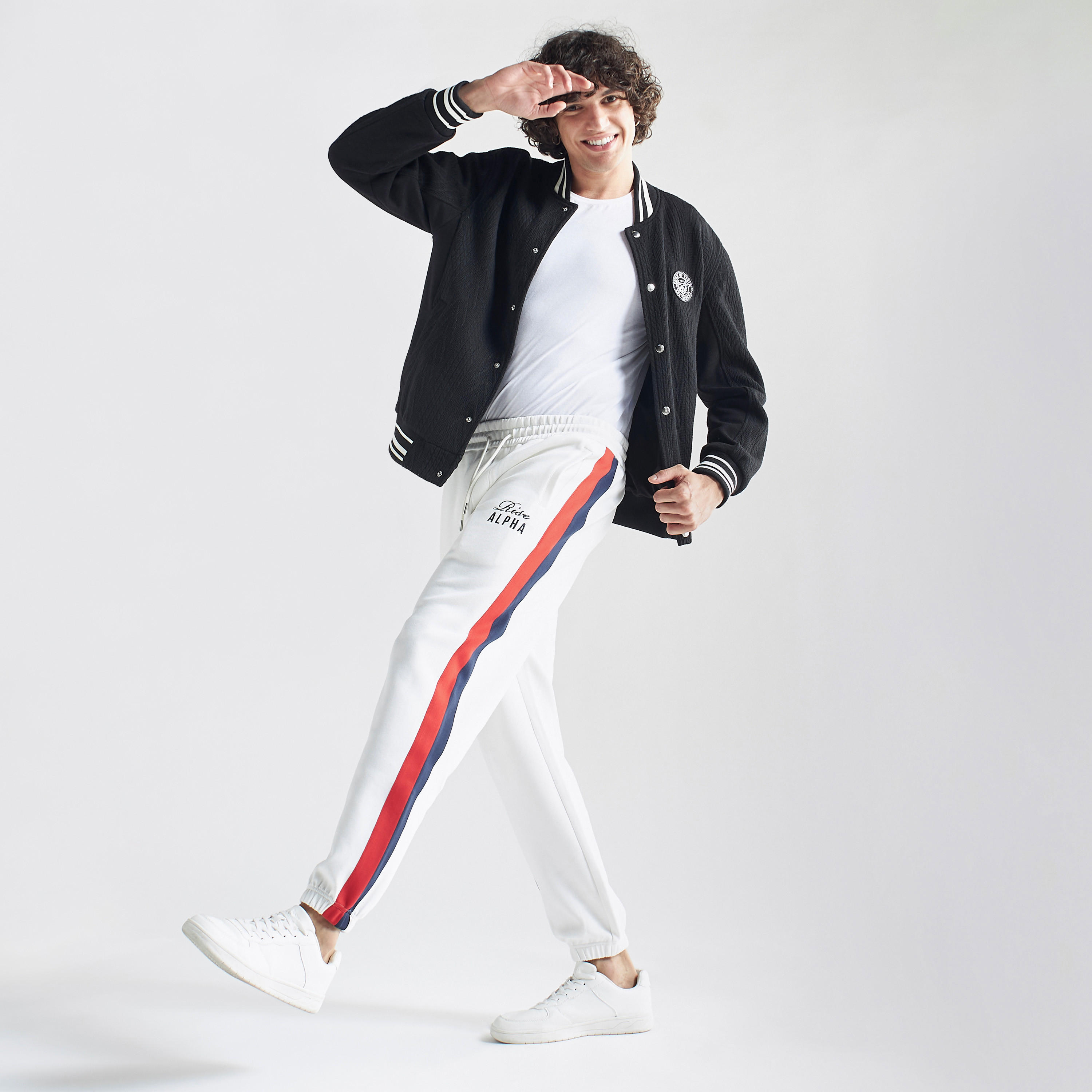 Panelled Joggers with Drawstring Closure and Pockets-men-clothing-bottoms-joggers-image-2
