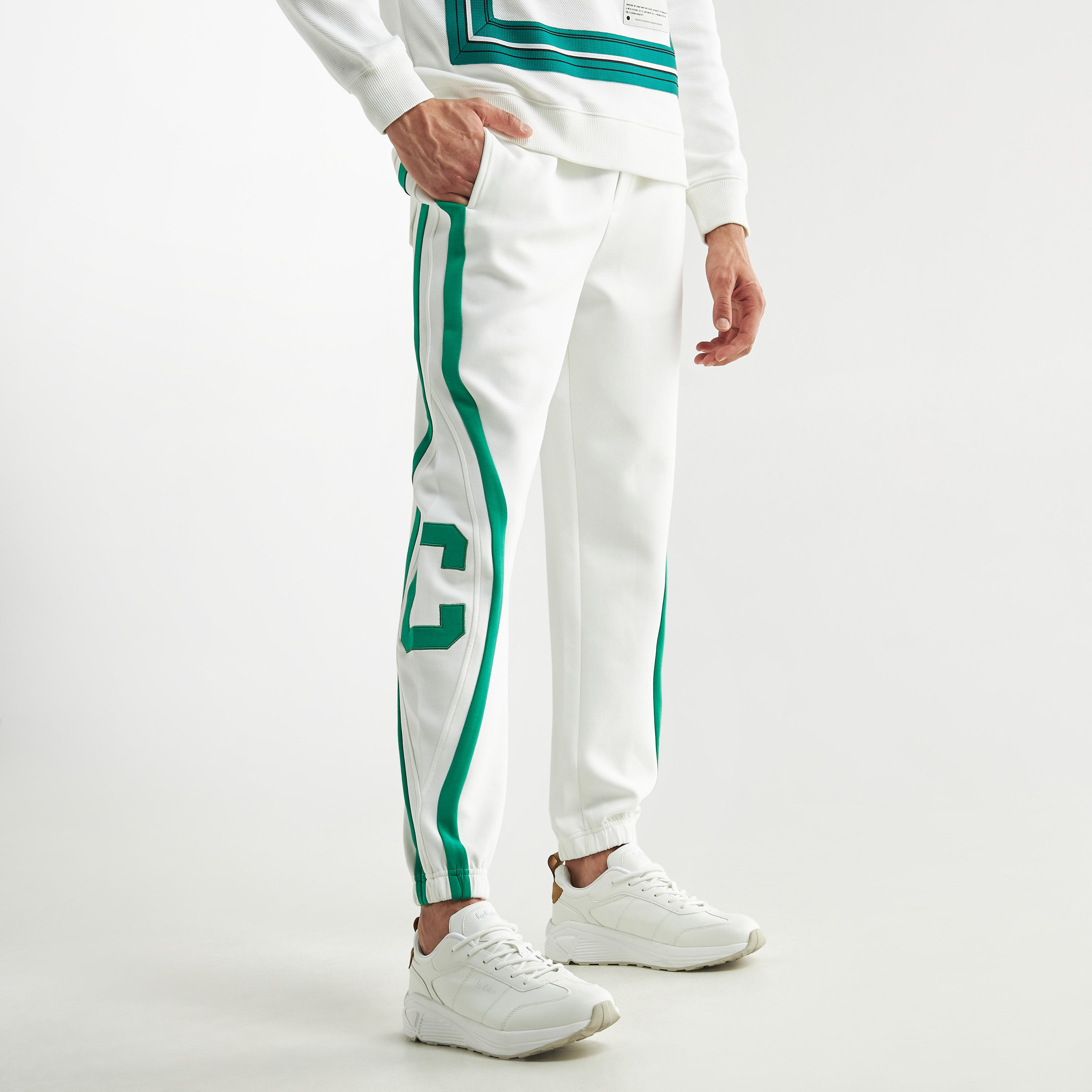 Panelled Joggers with Drawstring Closure and Pockets-men-clothing-bottoms-joggers-image-1