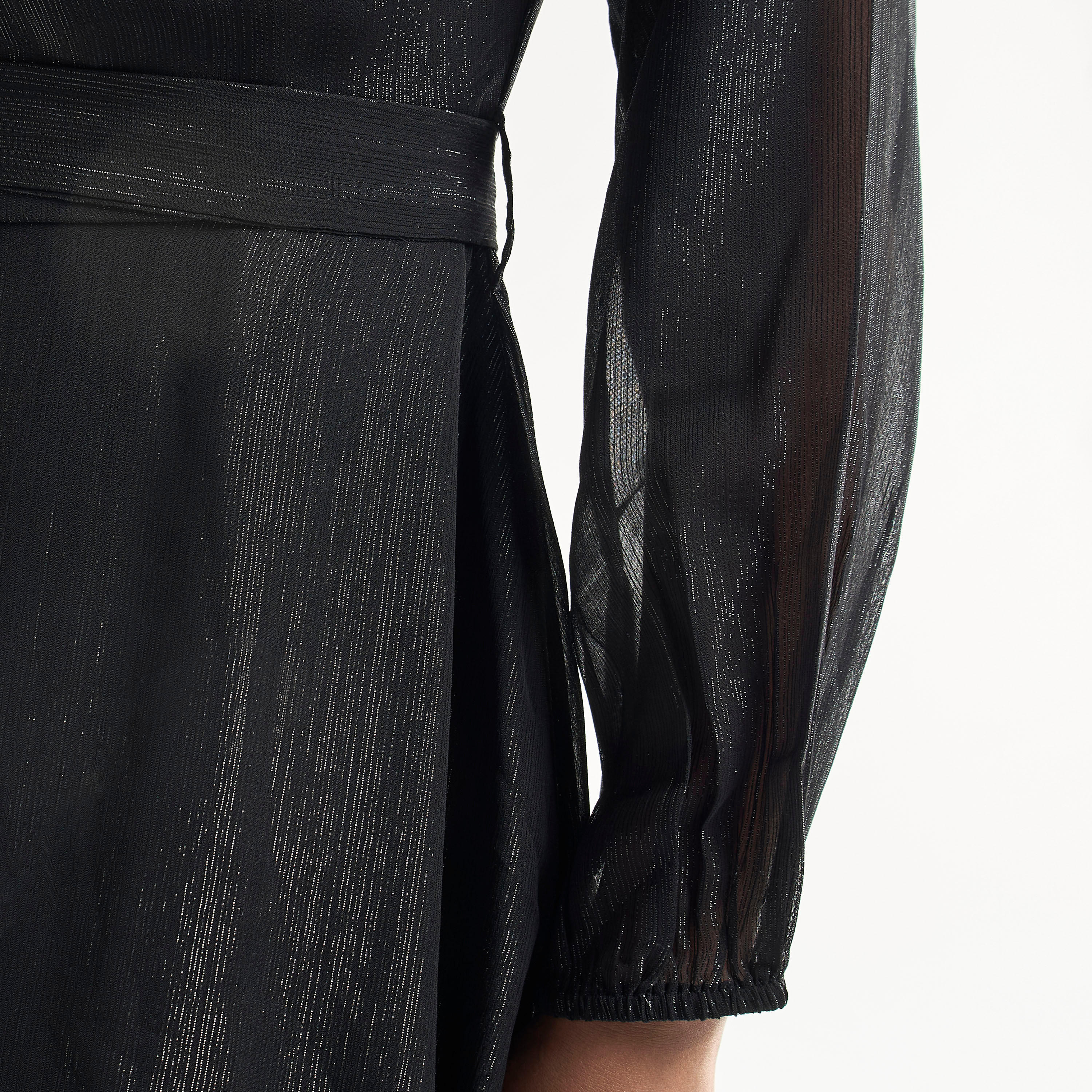 Textured Layered Dress with Cowl Neck and Long Sleeves-women-clothing-dresses-image-10