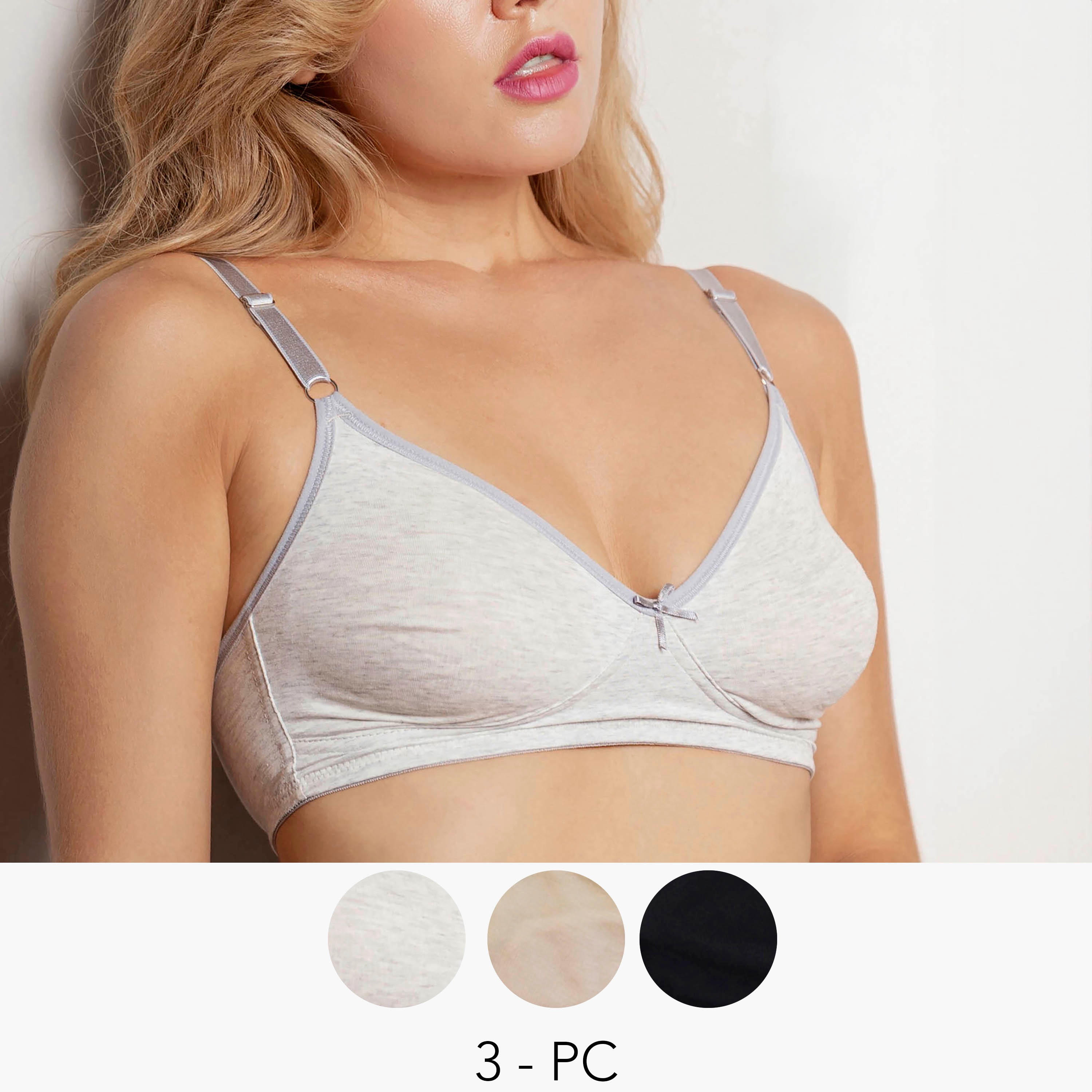 صدريّة بلانج بأكواب ناعمة متقولبة وبدون سلك أنيشا من أدارايا - طقم من 3 قطع-women-clothing-lingerie-bras-image-1