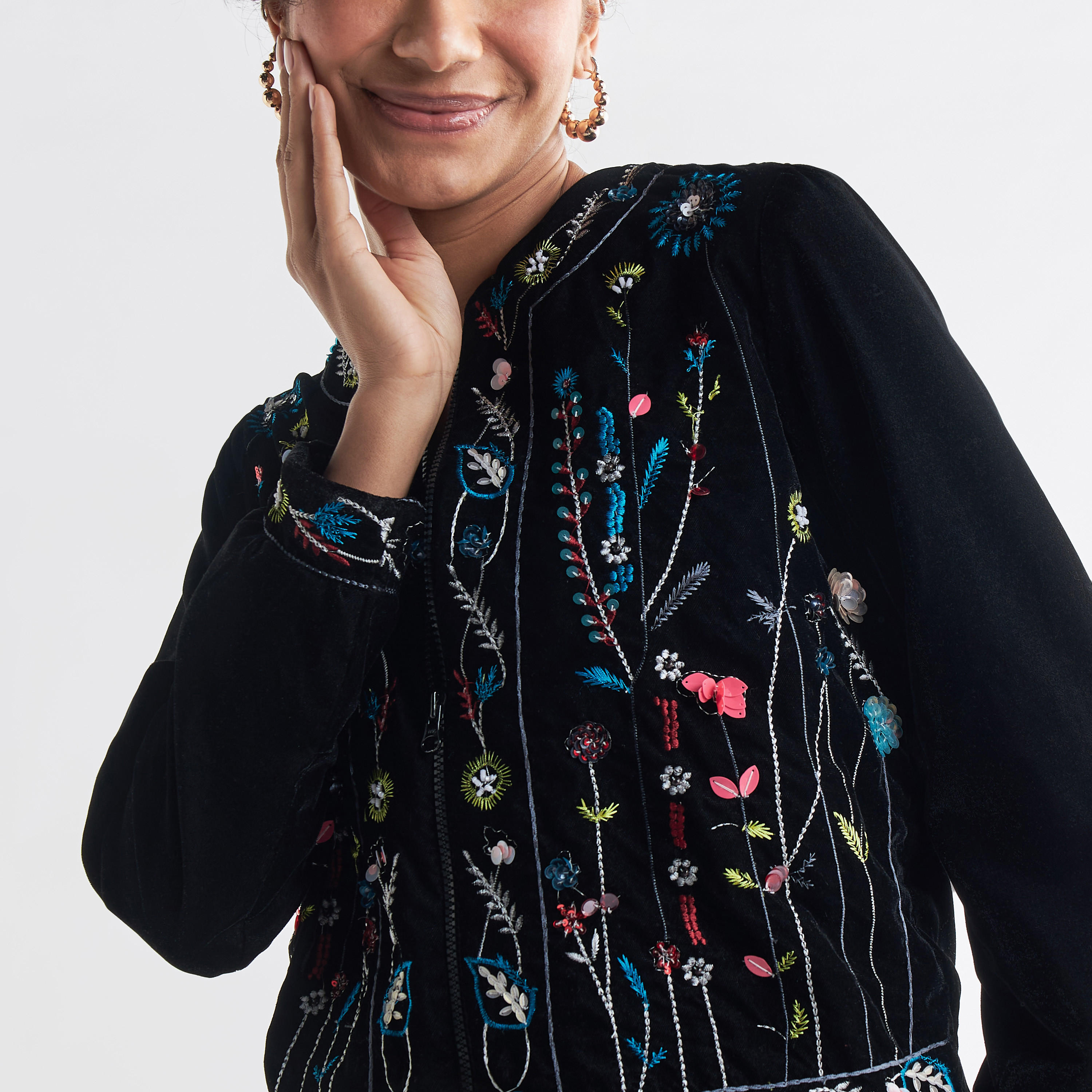 بلوزة مطرزة بسحاب وأكمام طويلة-women-clothing-shirtsandblouses-shirts-image-1