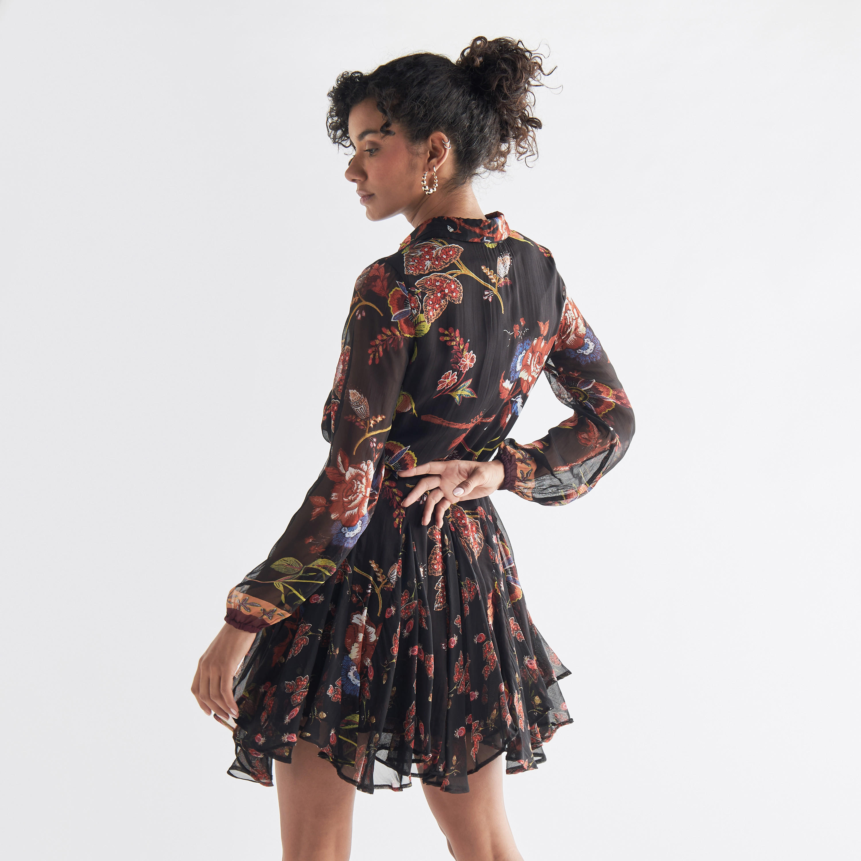 فستان قميص بأكمام طويلة وطبعات أزهار-women-clothing-dresses-image-3