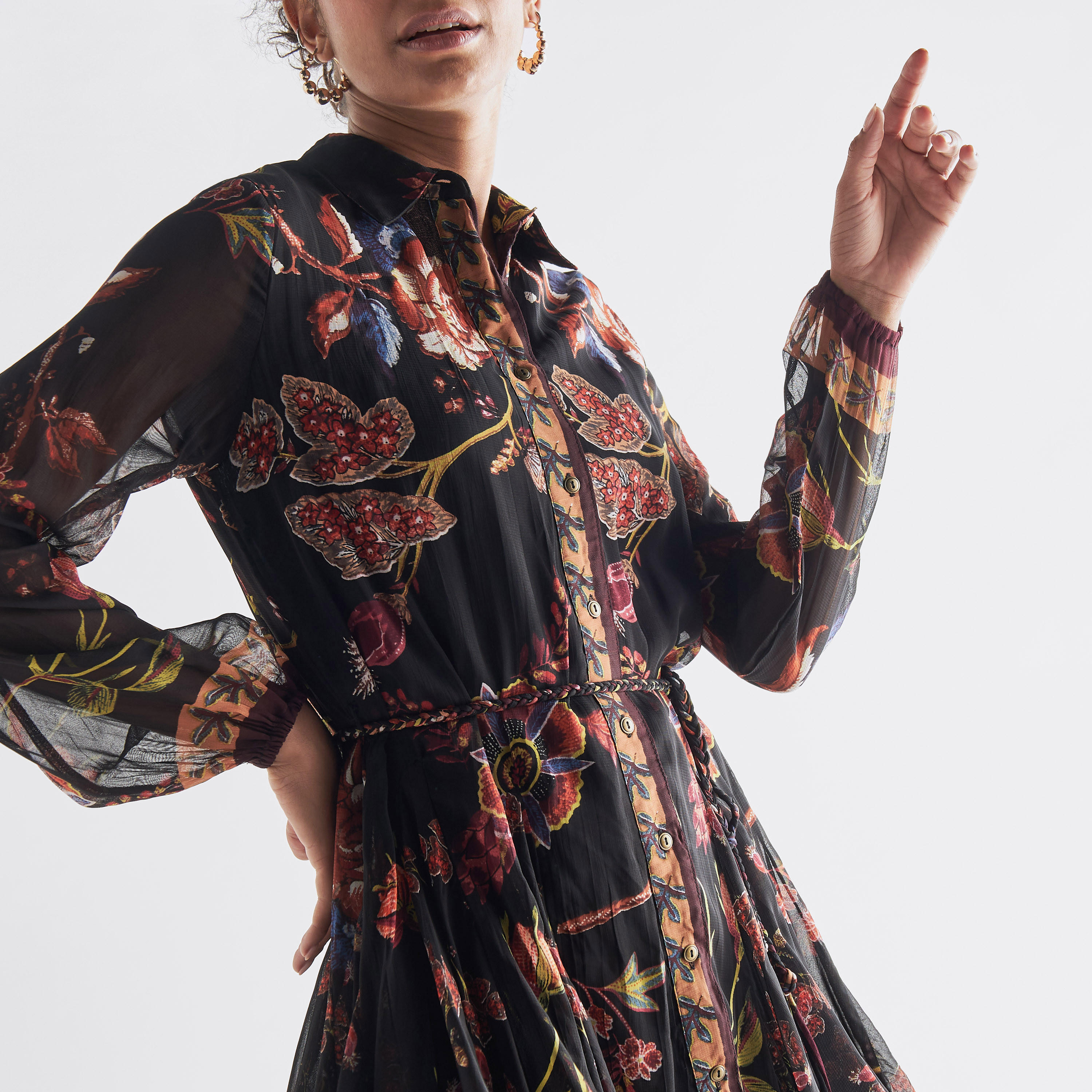فستان قميص بأكمام طويلة وطبعات أزهار-women-clothing-dresses-image-4