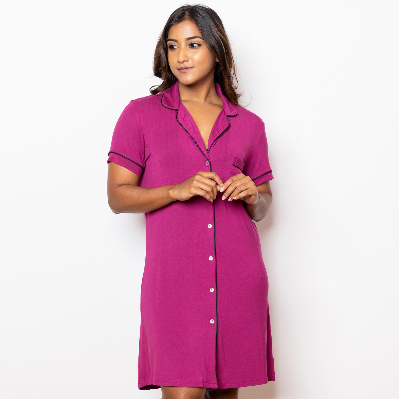 قميص نوم بأكمام قصيرة من آداريا-women-clothing-nightwear-nighties-image-3
