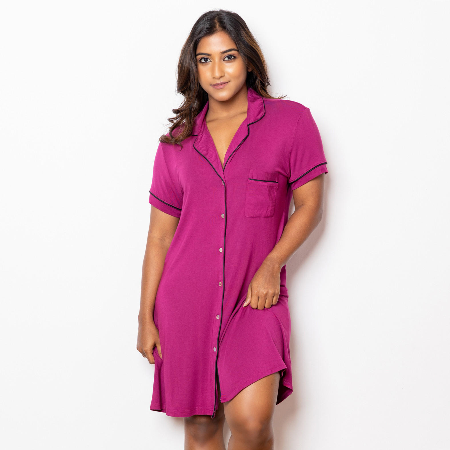 قميص نوم بأكمام قصيرة من آداريا-women-clothing-nightwear-nighties-image-1