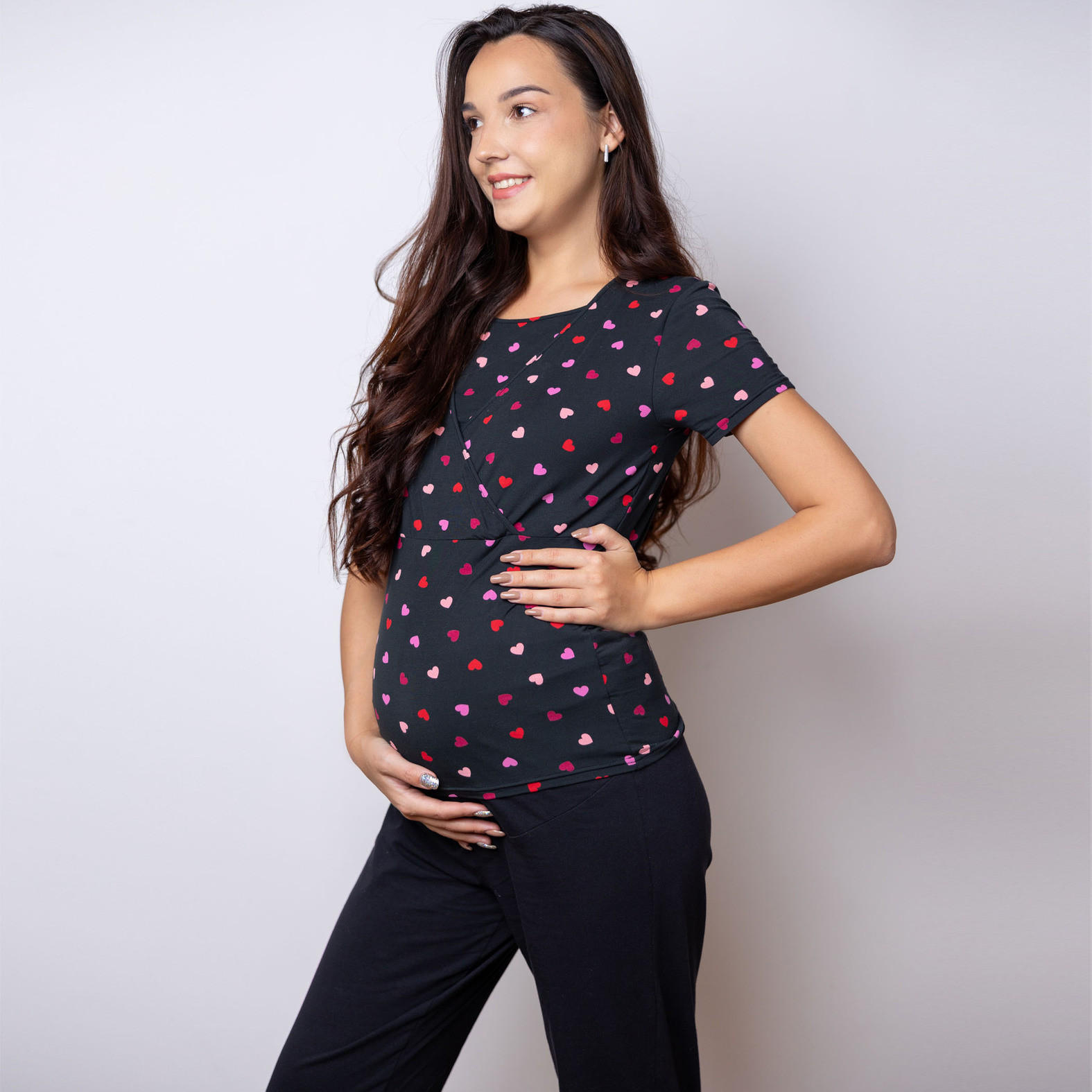 طقم بنطلون بيجاما وبلوزة للحوامل بطبعات من آدارايا-women-clothing-maternity-nightwear-image-2