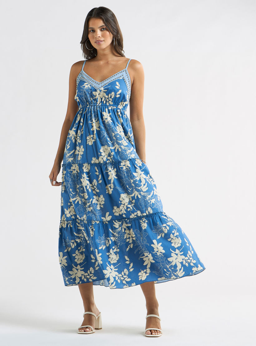فستان دون أكمام متعدد الطبقات بطبعات زهرية-women-clothing-dresses-image-1