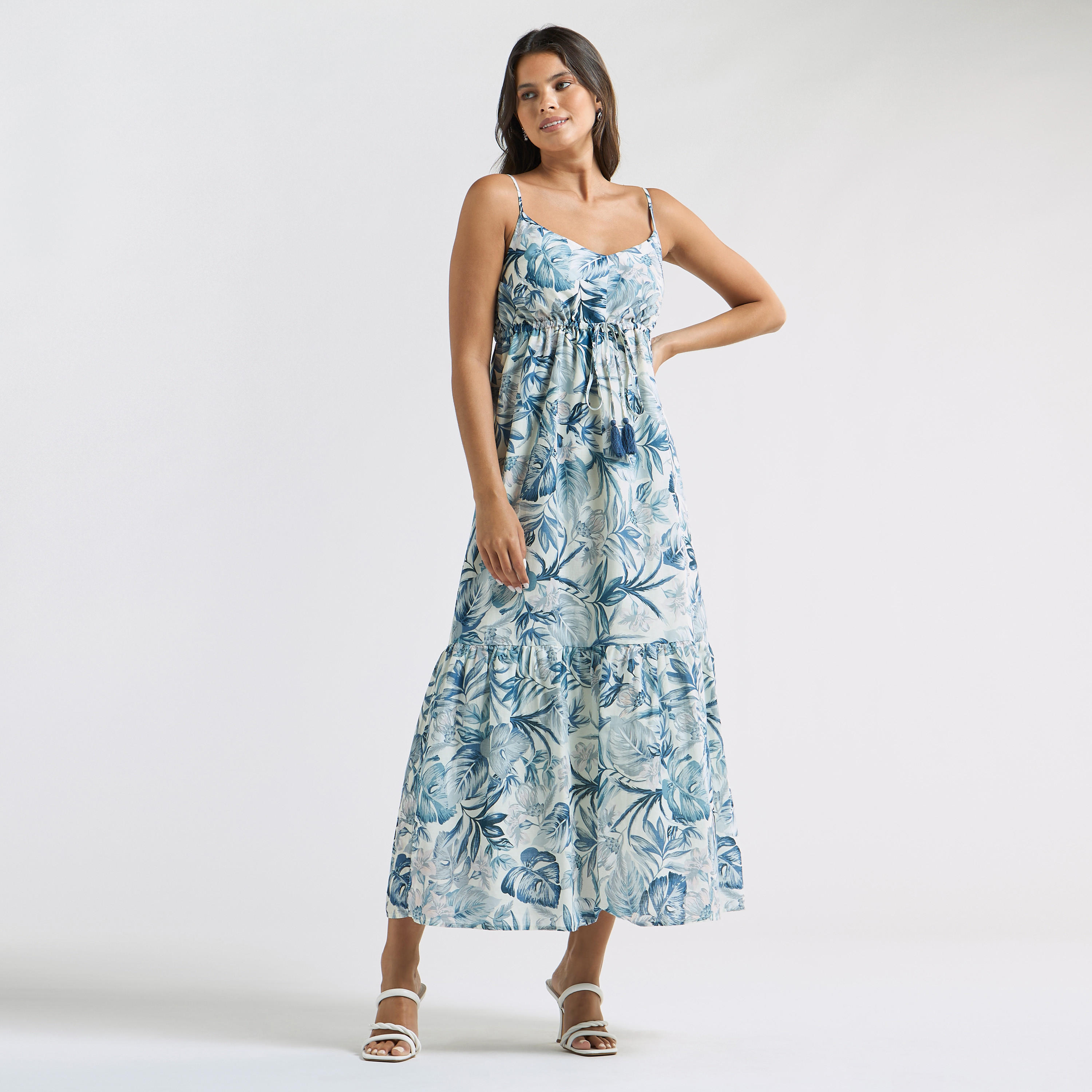 فستان دون أكمام متعدد الطبقات بطبعات زهرية-women-clothing-dresses-image-2